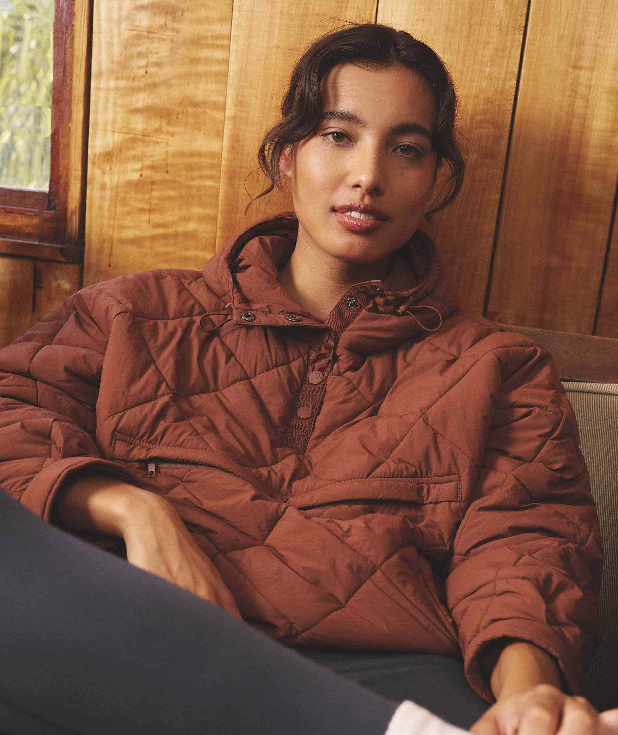 Damen Outdoor Stepppullover - Canyon Clay