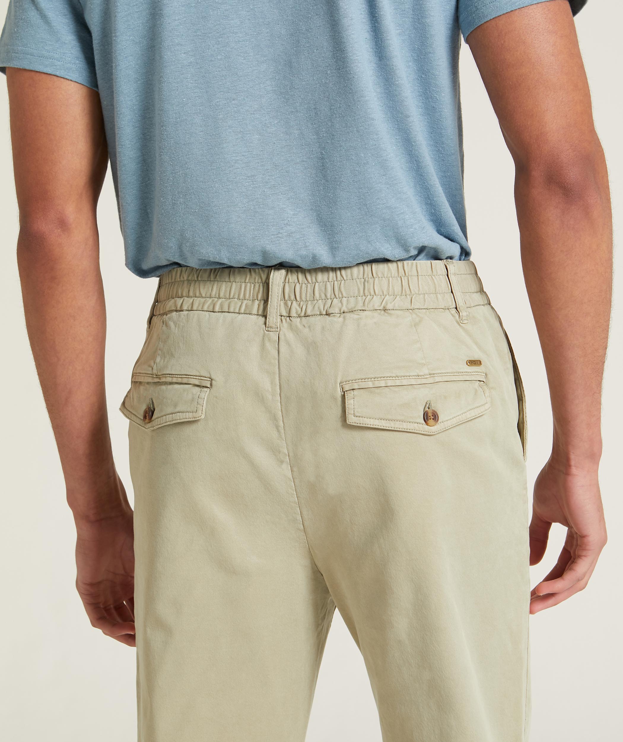 Mens Slim Tencel Blend Trousers - Seafoam Green