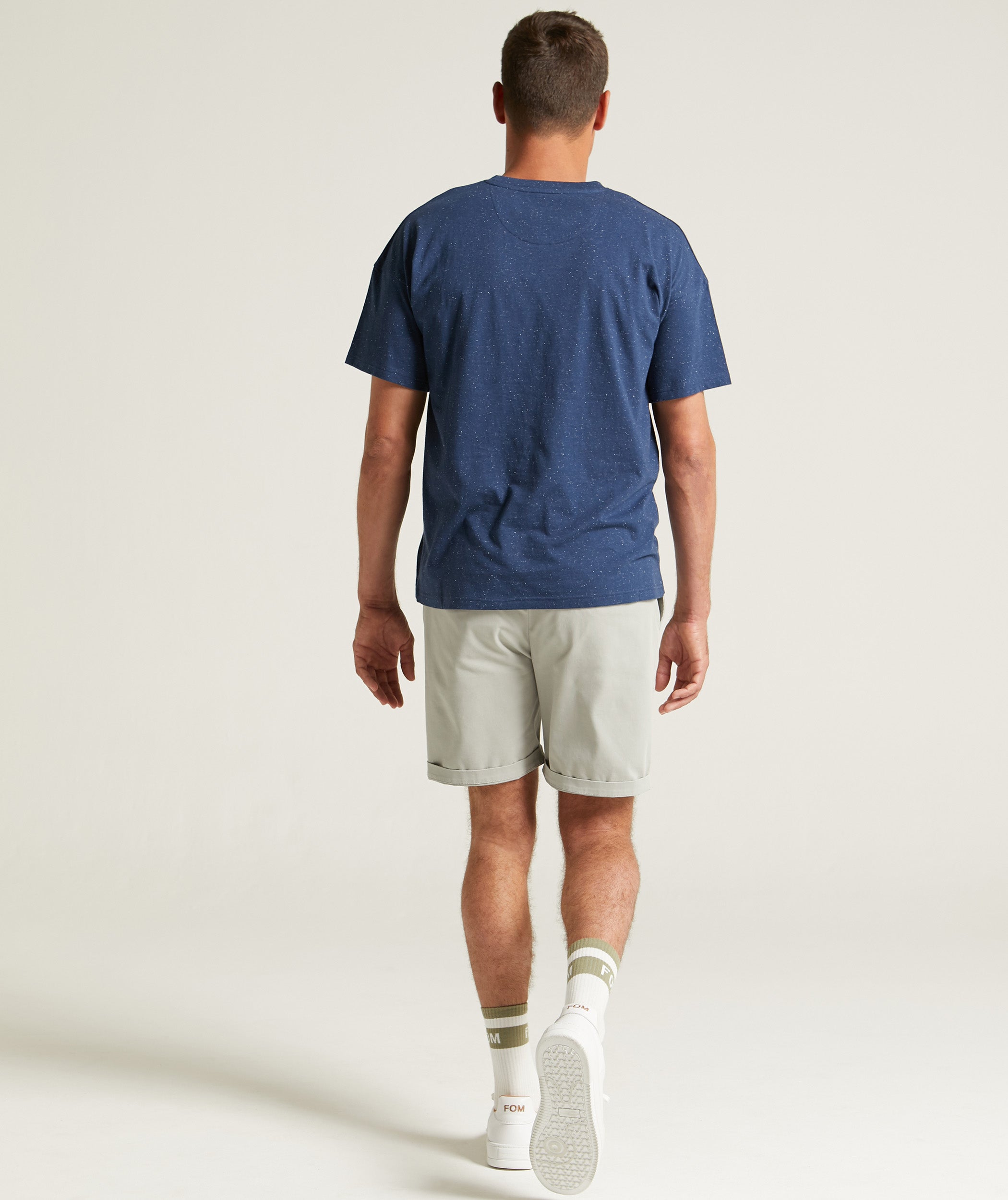 Mens Regular Fit Speckle Tee - Navy