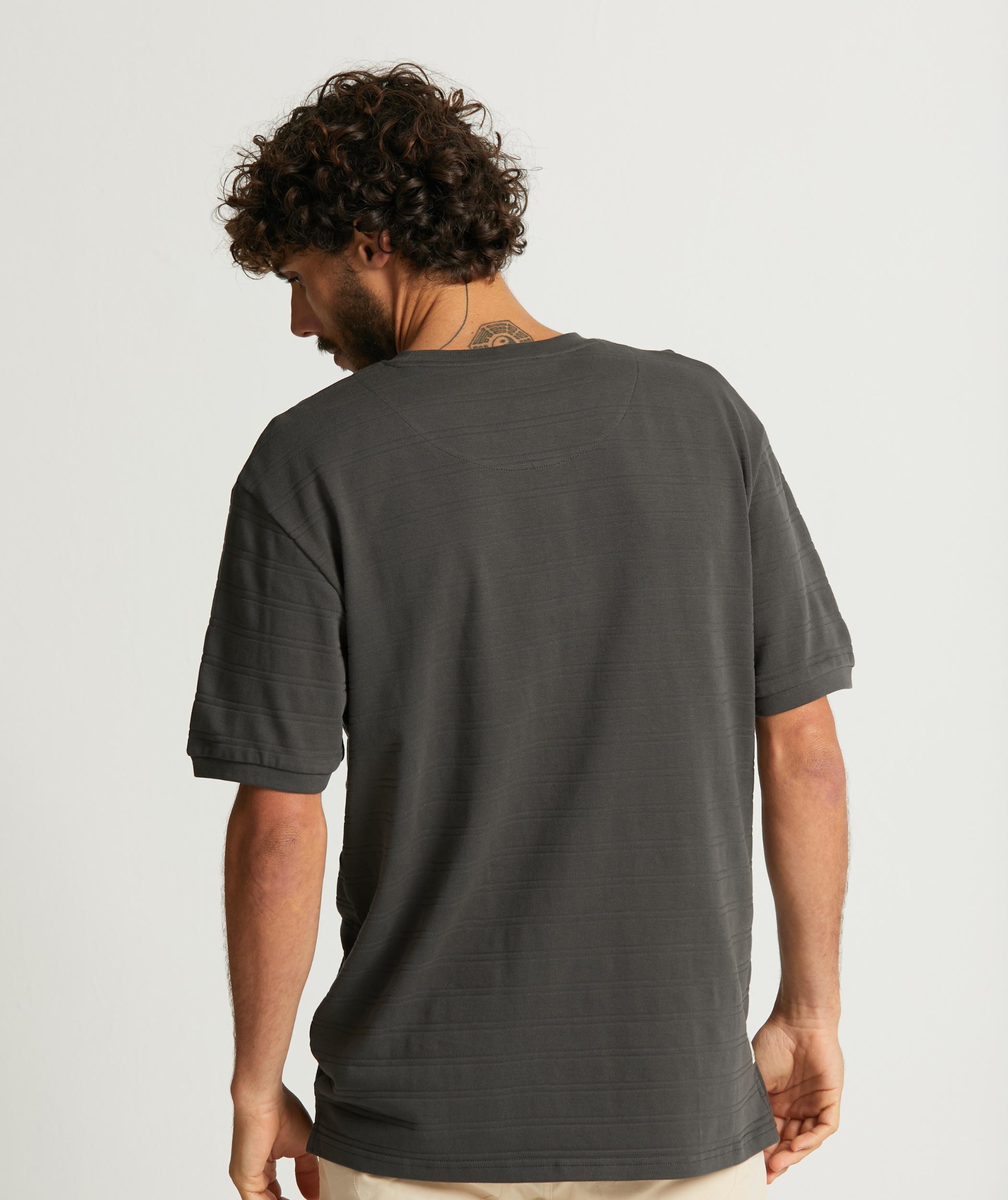 Mens Pique Tee - Charcoal