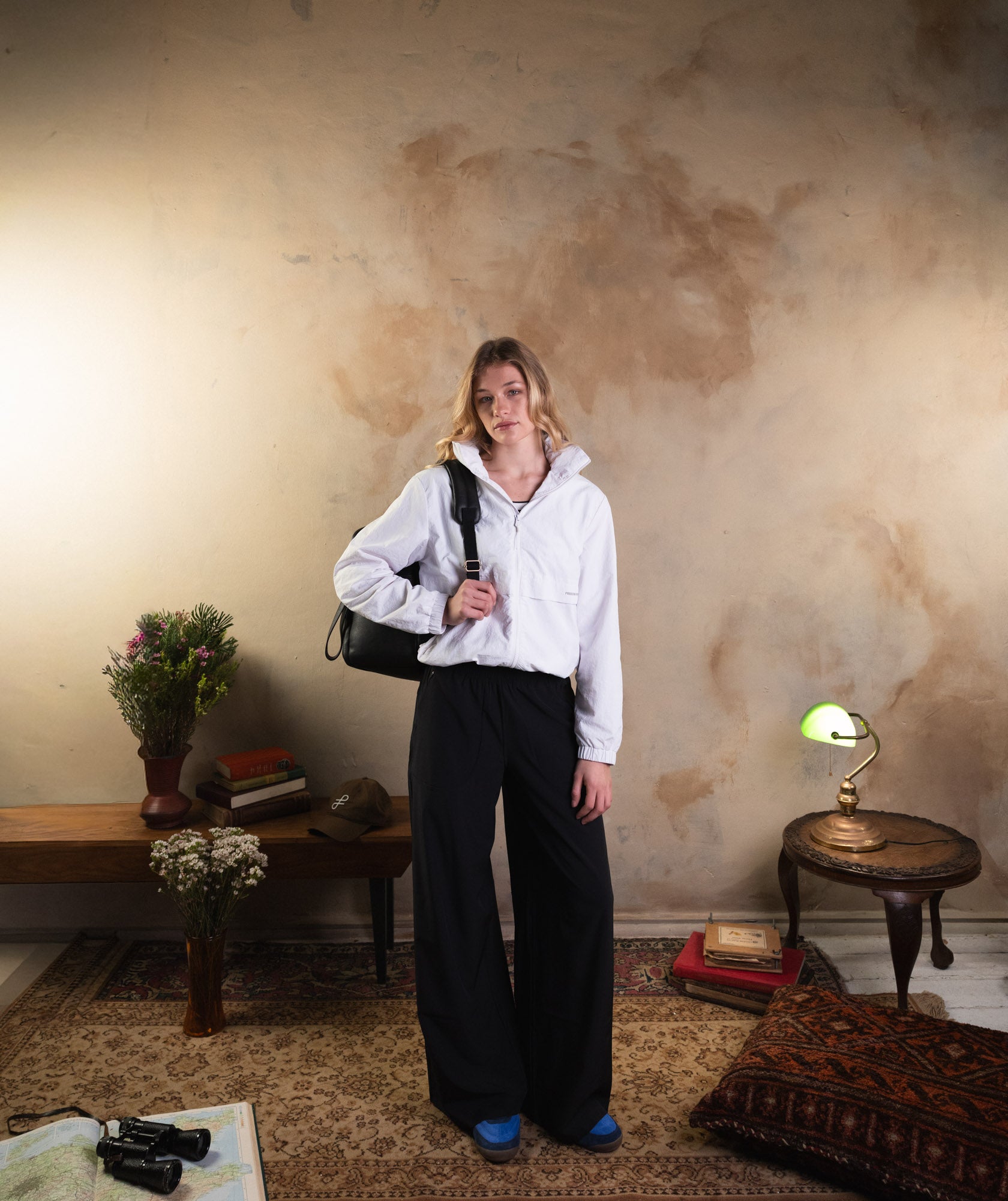 Ladies Wide Leg Trousers - Black