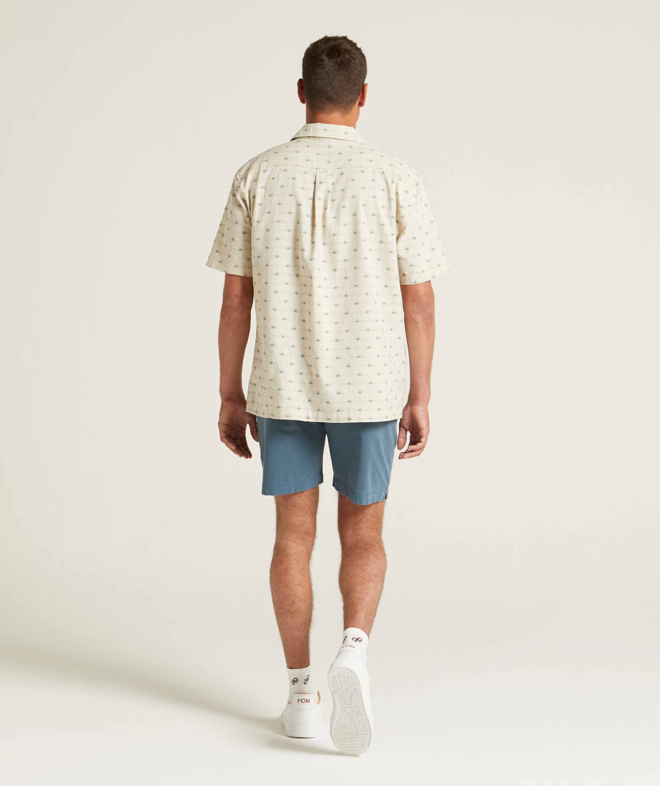 Mens Cotton Short Sleeve Shirt - Moth