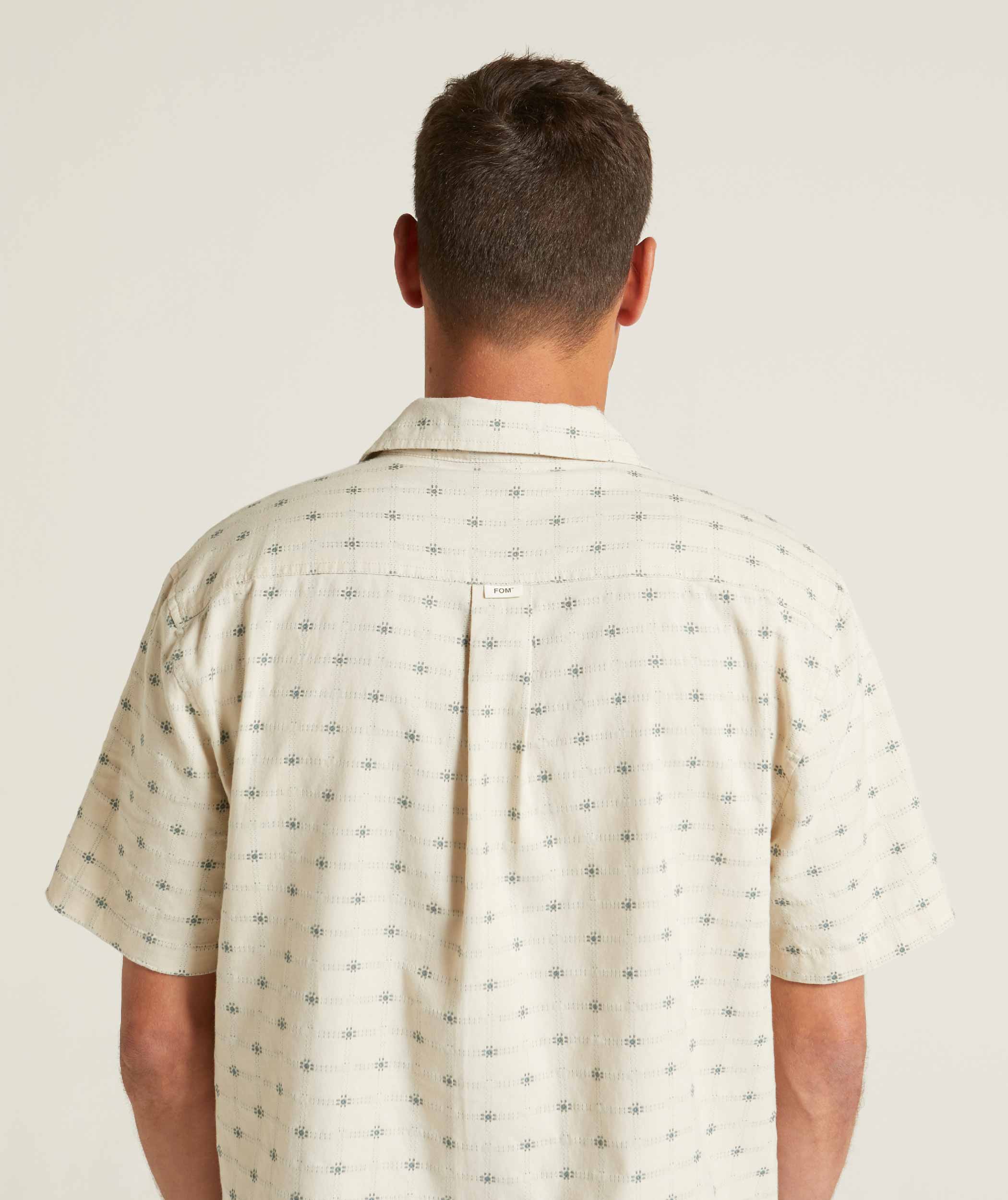 Mens Cotton Short Sleeve Shirt - Moth