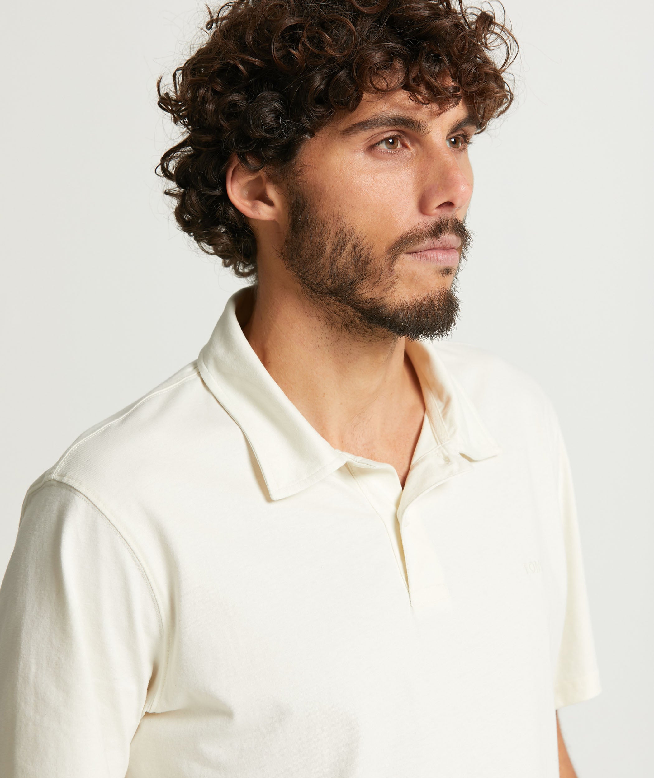 Mens Organic Cotton Golfer - Ecru