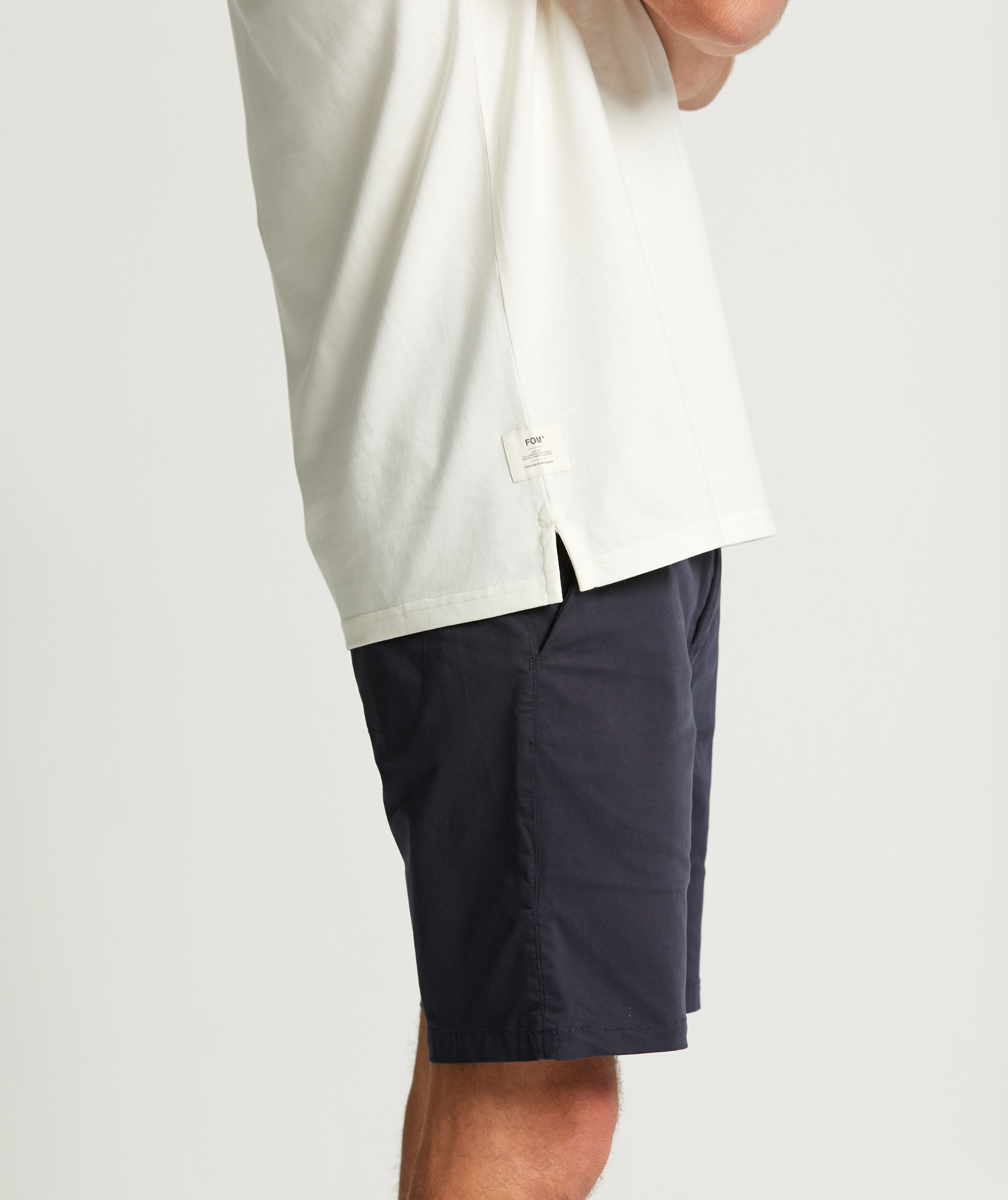 Mens Cotton Stretch Chino Shorts - Navy