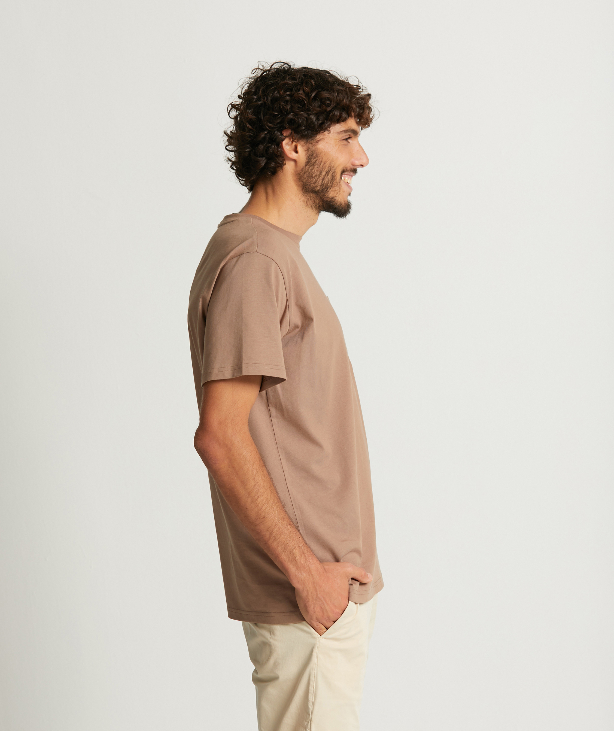 Mens Organic Cotton Pocket Tee - Portabella