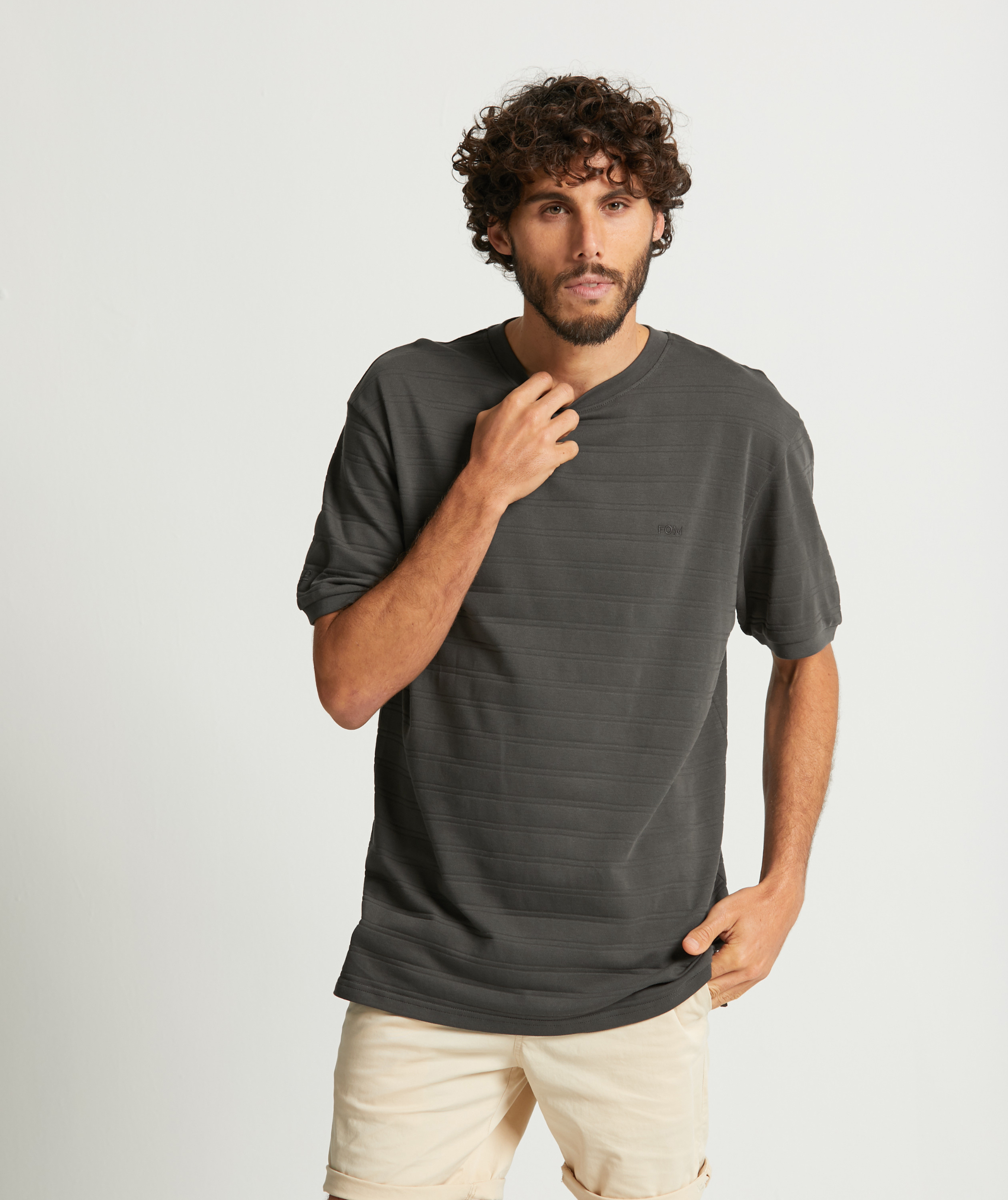 Mens Pique Tee - Charcoal