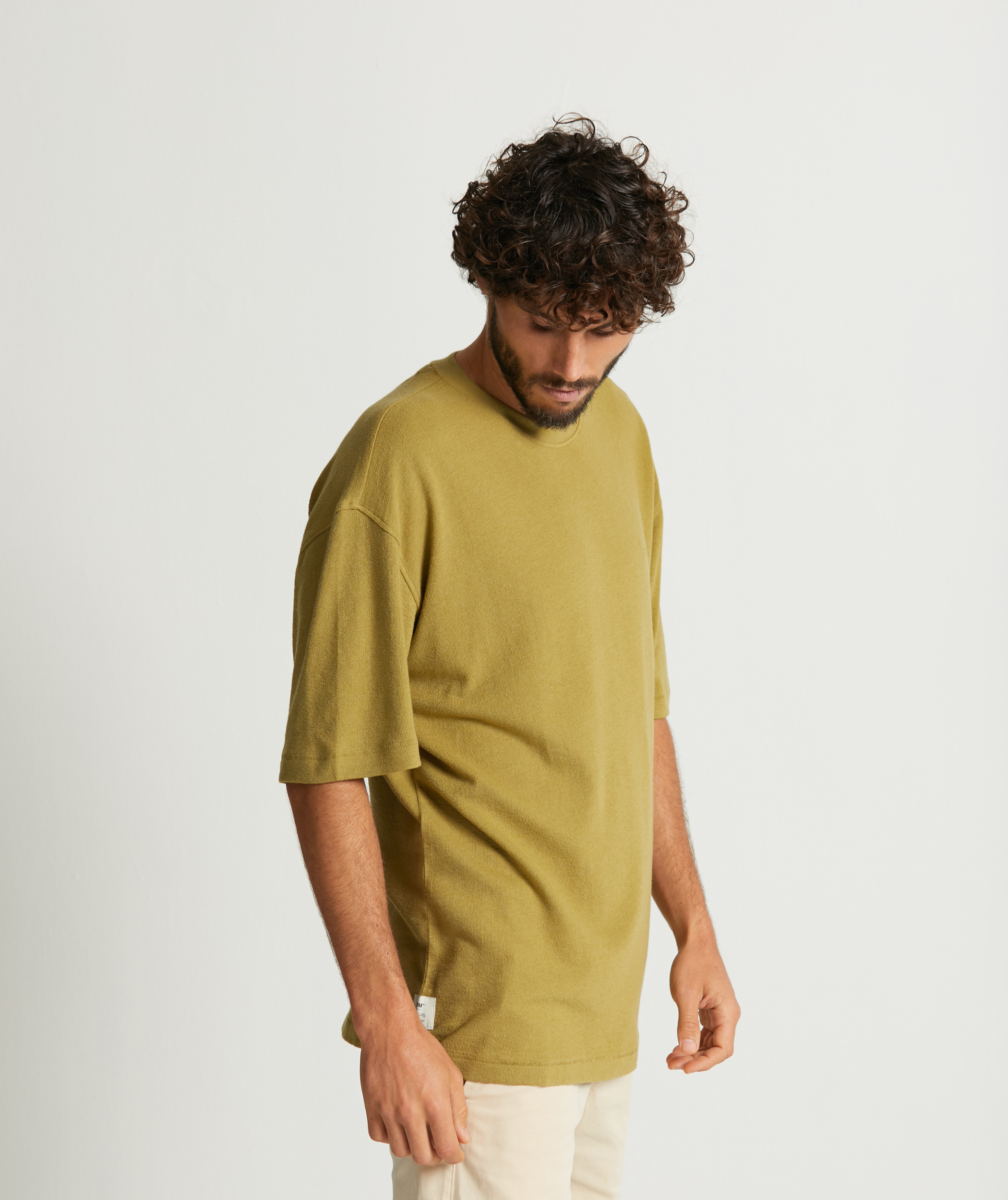 Mens Structured Jersey Knit Tee - Cedar Green