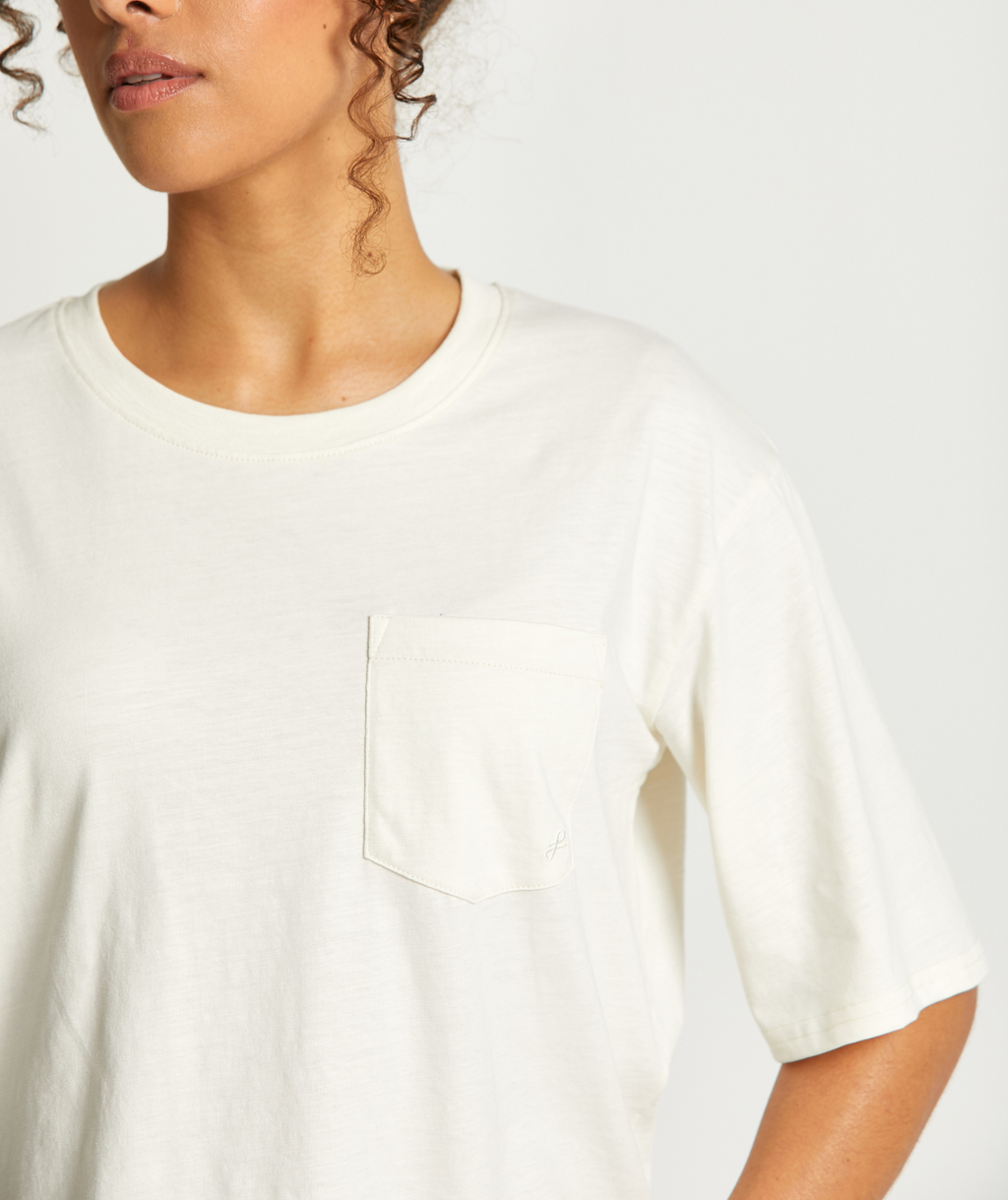 Standard Organic Cotton Pocket Tee Coconut Milk