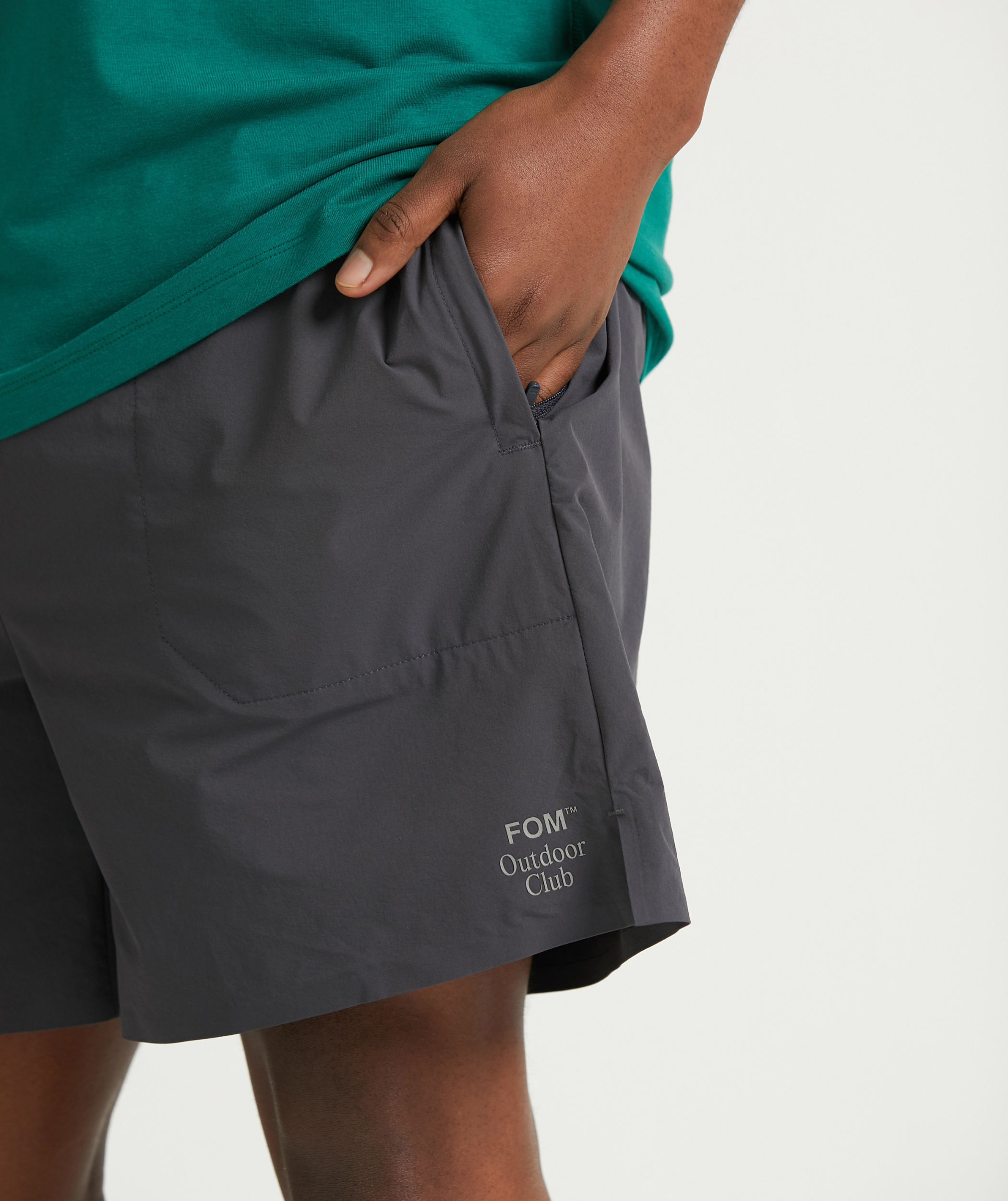 Mens Outdoor 4 Way Stretch Shorts - Slate Charcoal