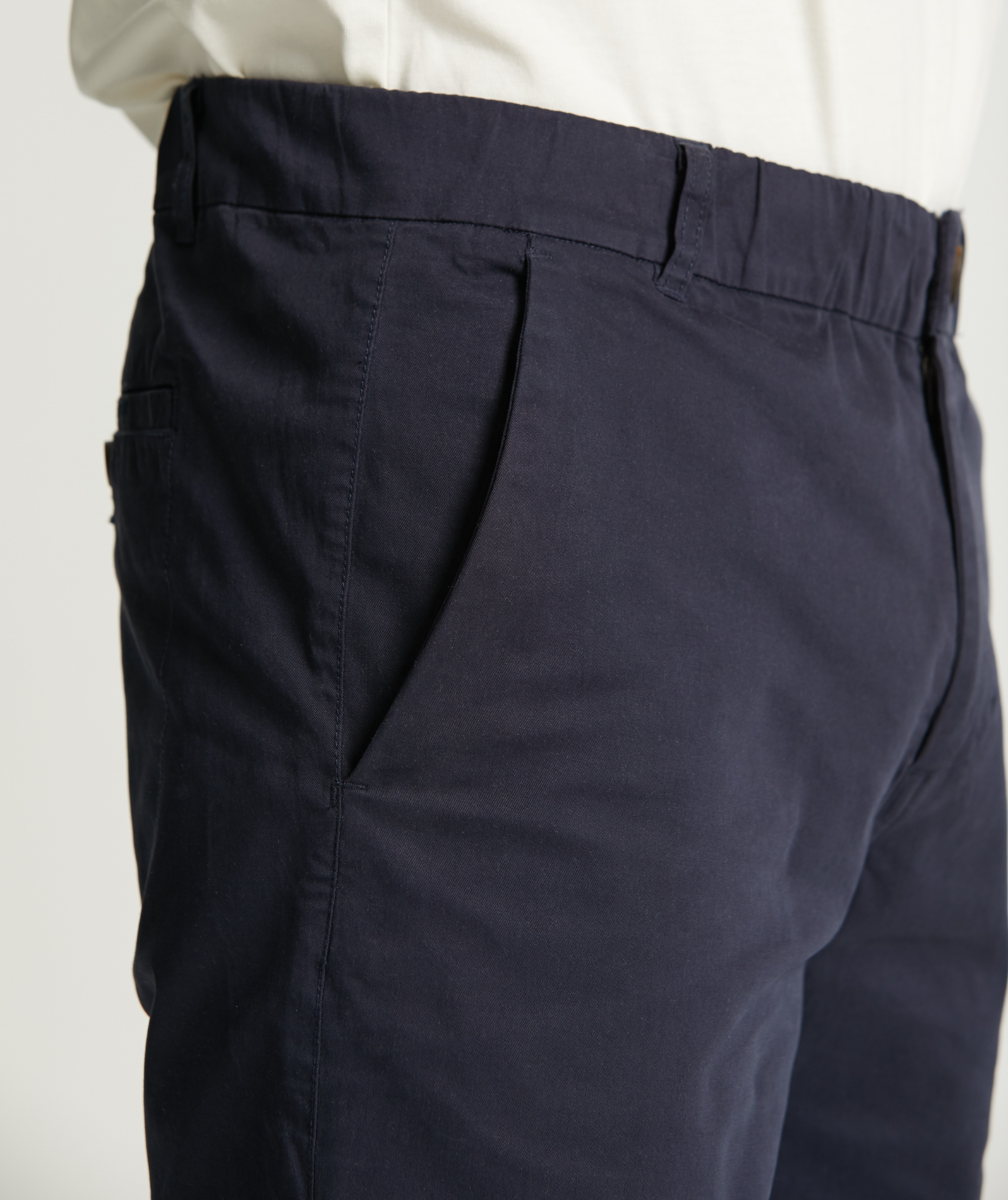 Herren-Chino-Shorts aus Baumwollstretch - Marineblau