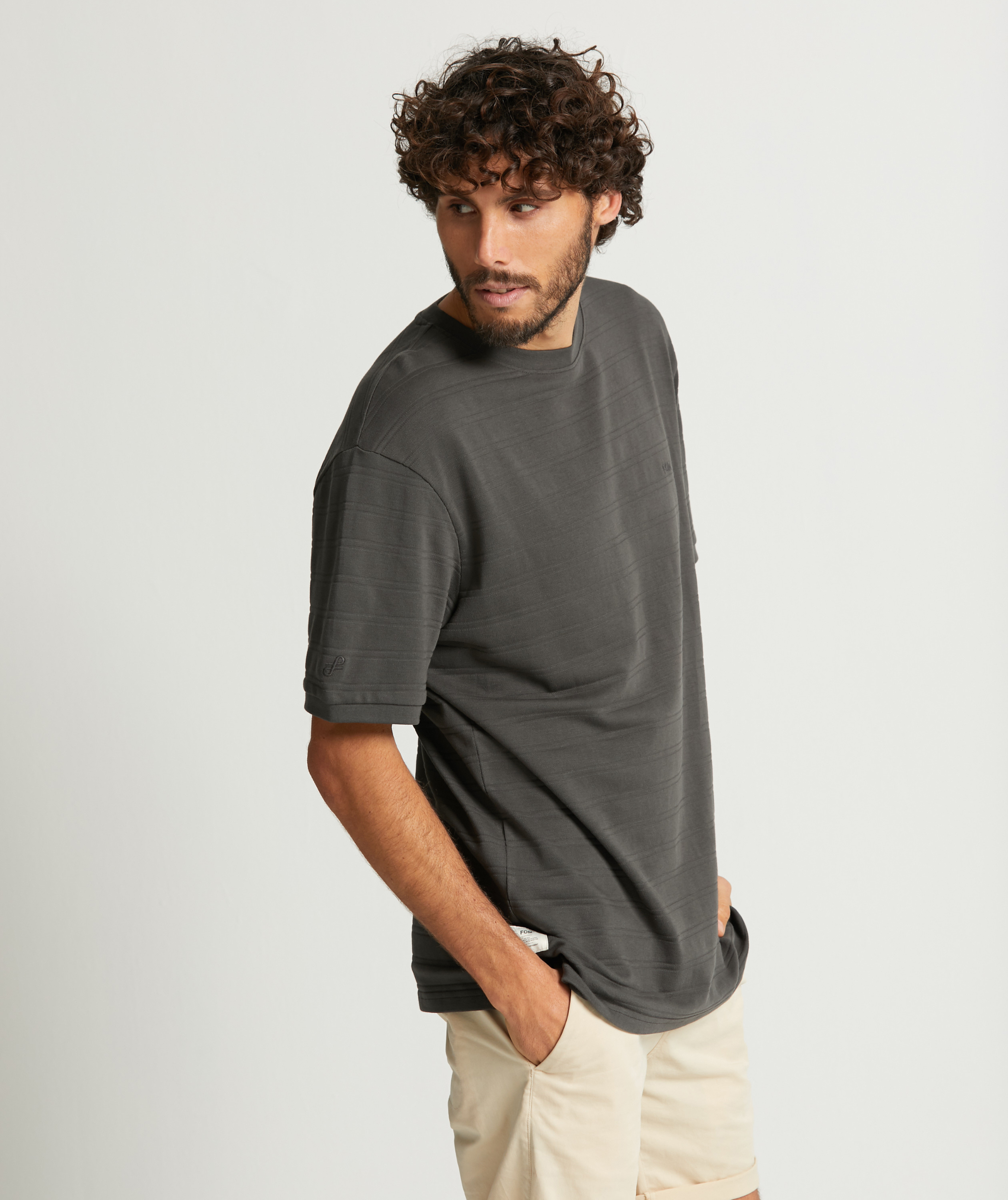 Mens Pique Tee - Charcoal