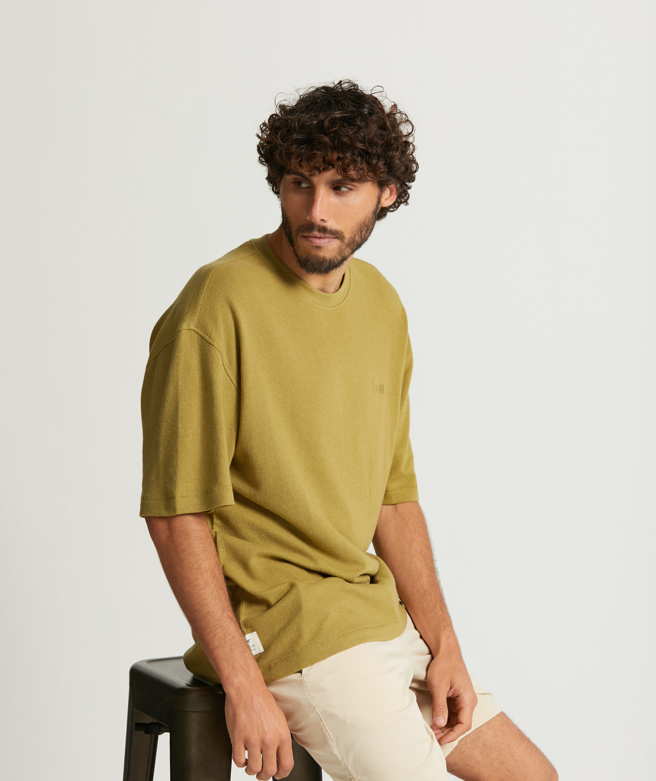 Mens Structured Jersey Knit Tee - Cedar Green