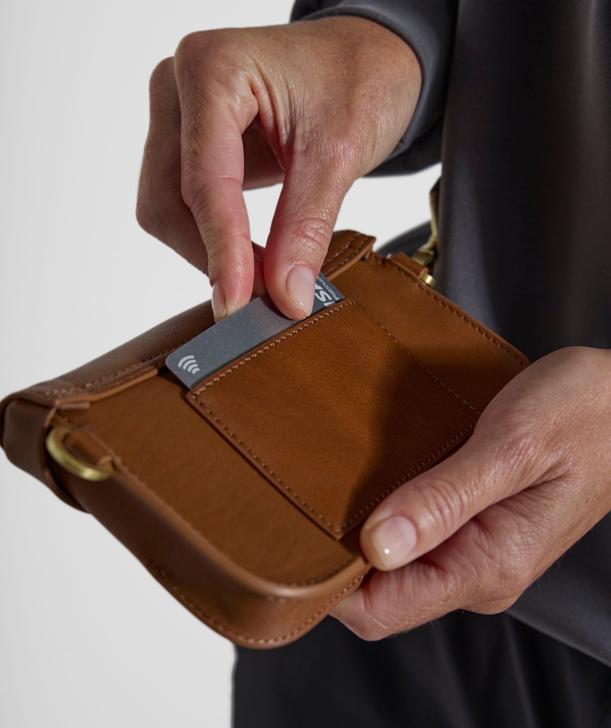 Anna Cellphone Crossbody - Pecan