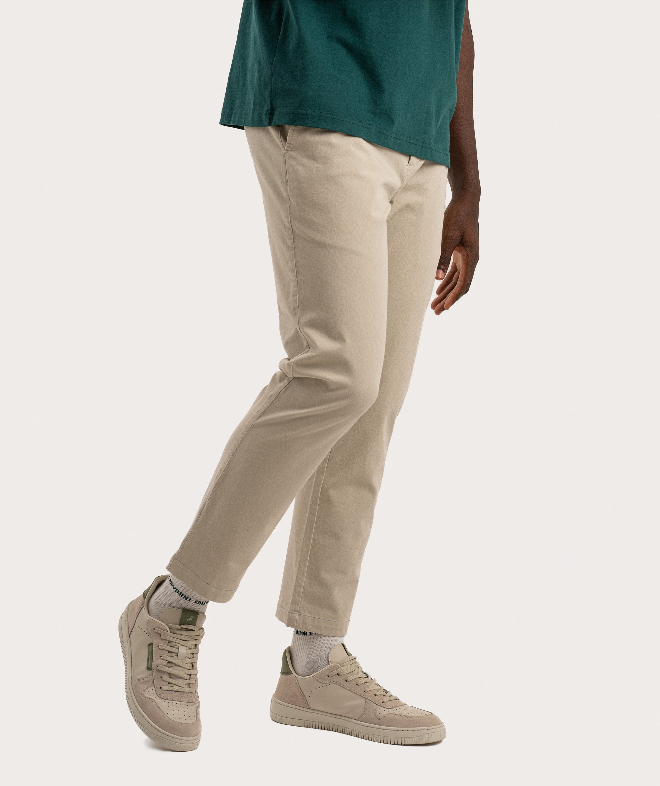 Heren Classic Slim Fit Chino - Licht Zand