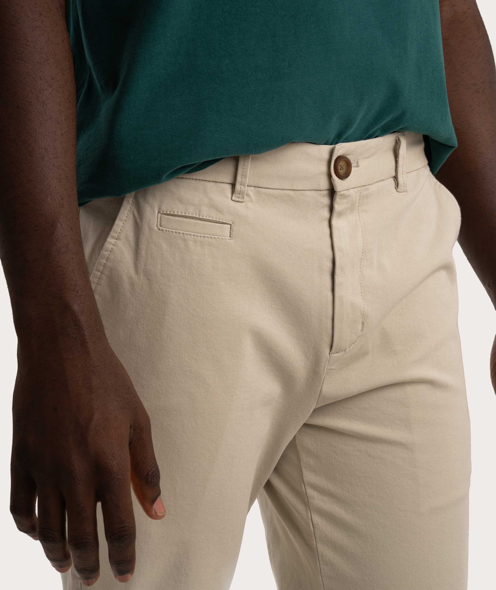 Heren Classic Slim Fit Chino - Licht Zand