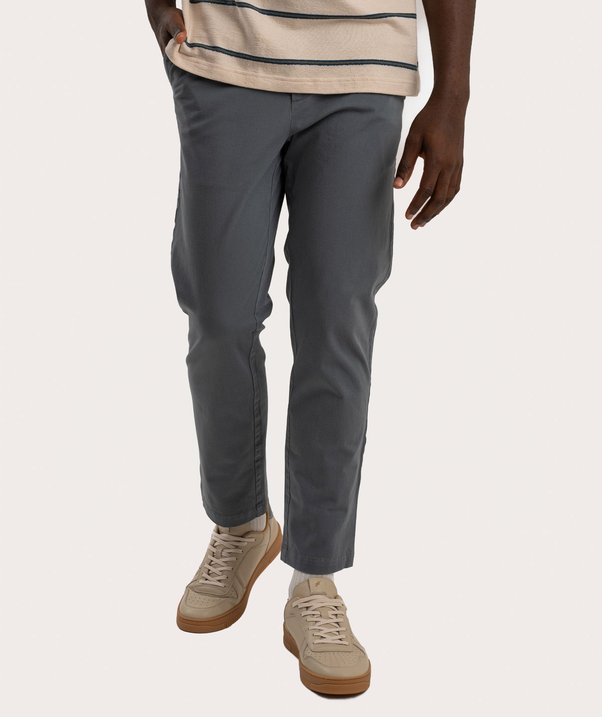 Heren Classic Slim Fit Chino - Dusty Olive