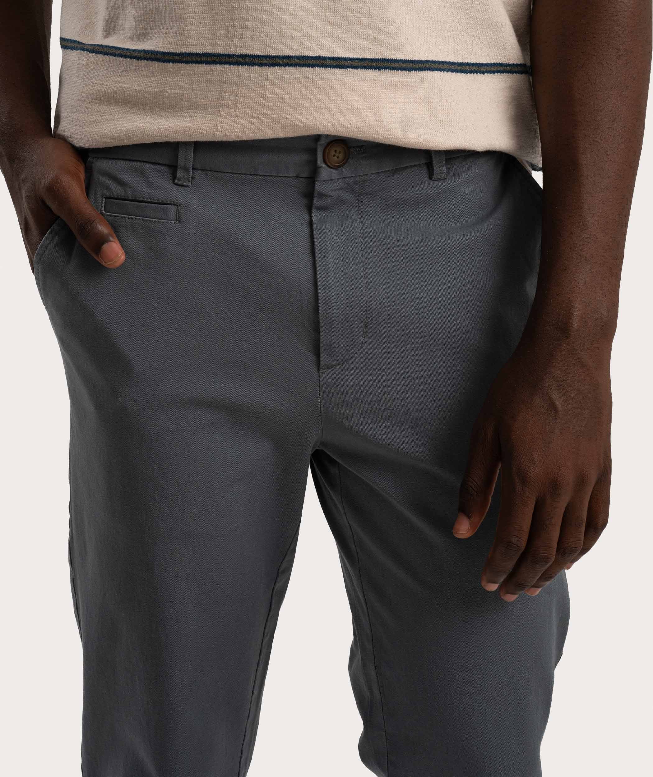 Heren Classic Slim Fit Chino - Dusty Olive