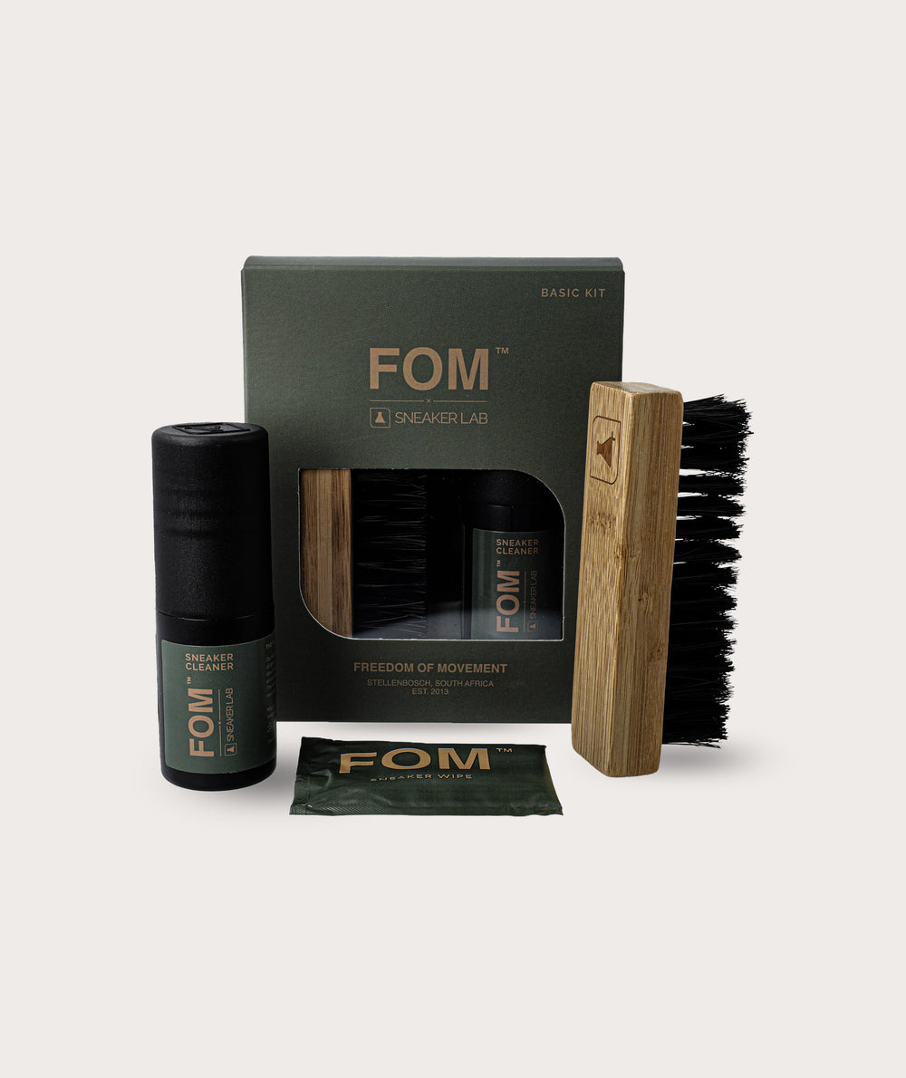 FOM footwear cleaning kit.