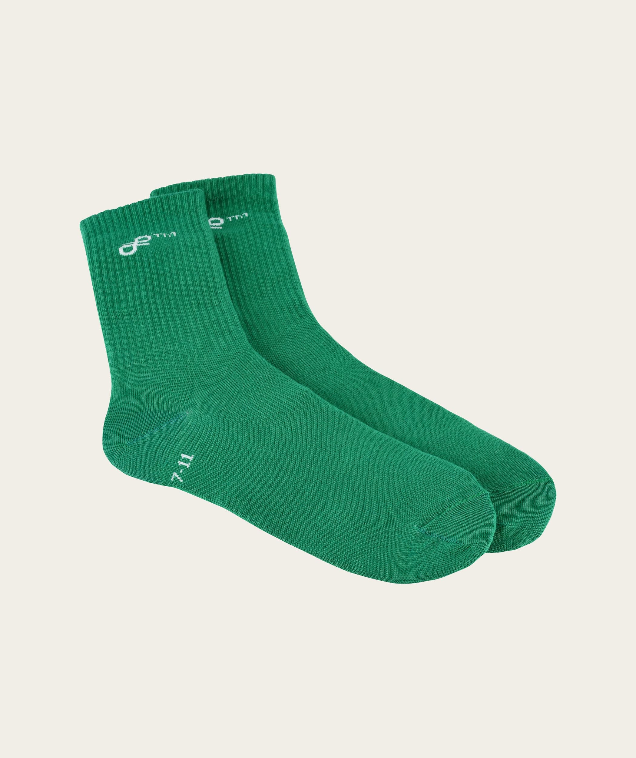 Socks FOM Crew Twin Pack - Green Knot & White FOM (Size 7-11)