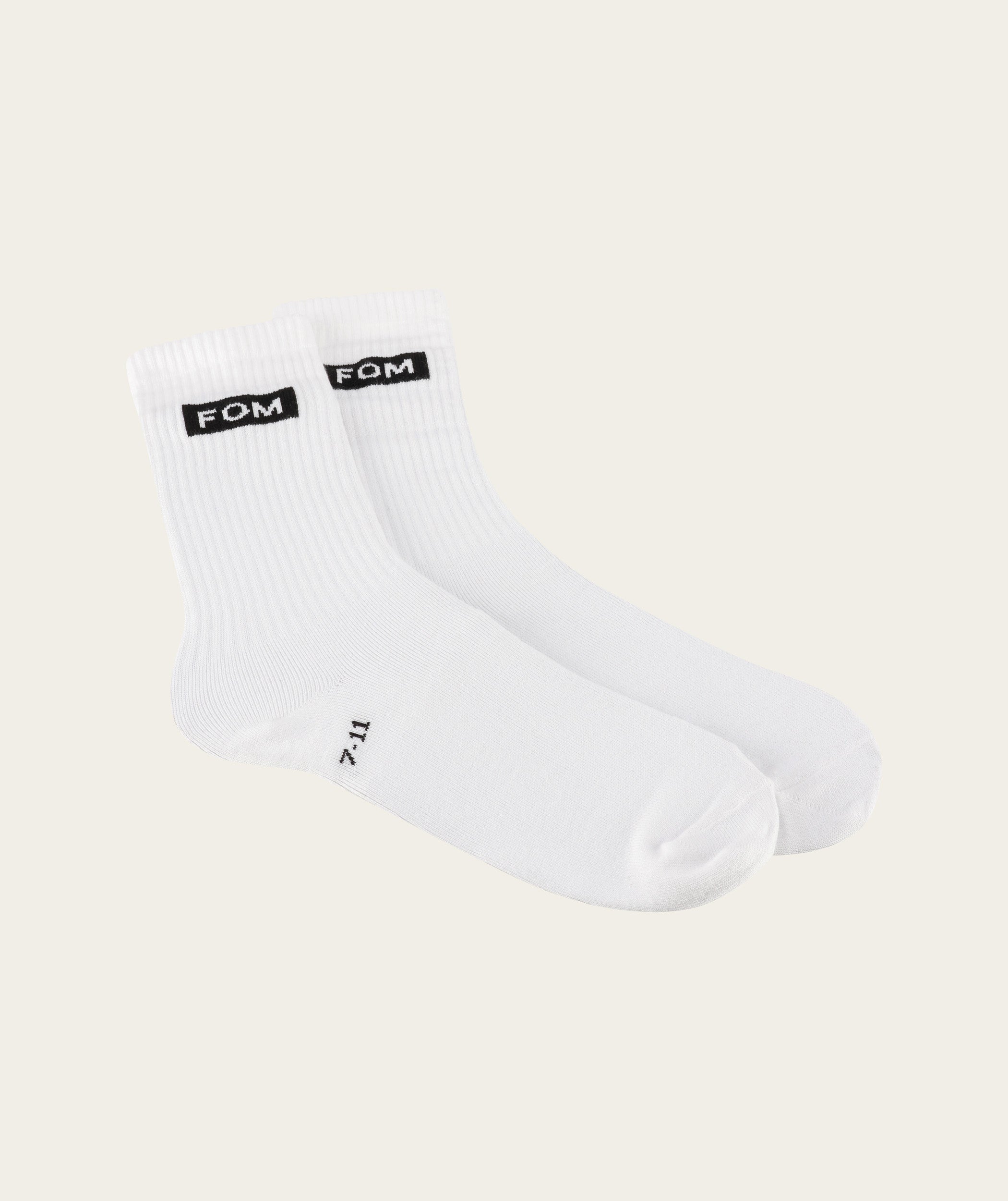 Socks FOM Crew - White (Size 7-11)