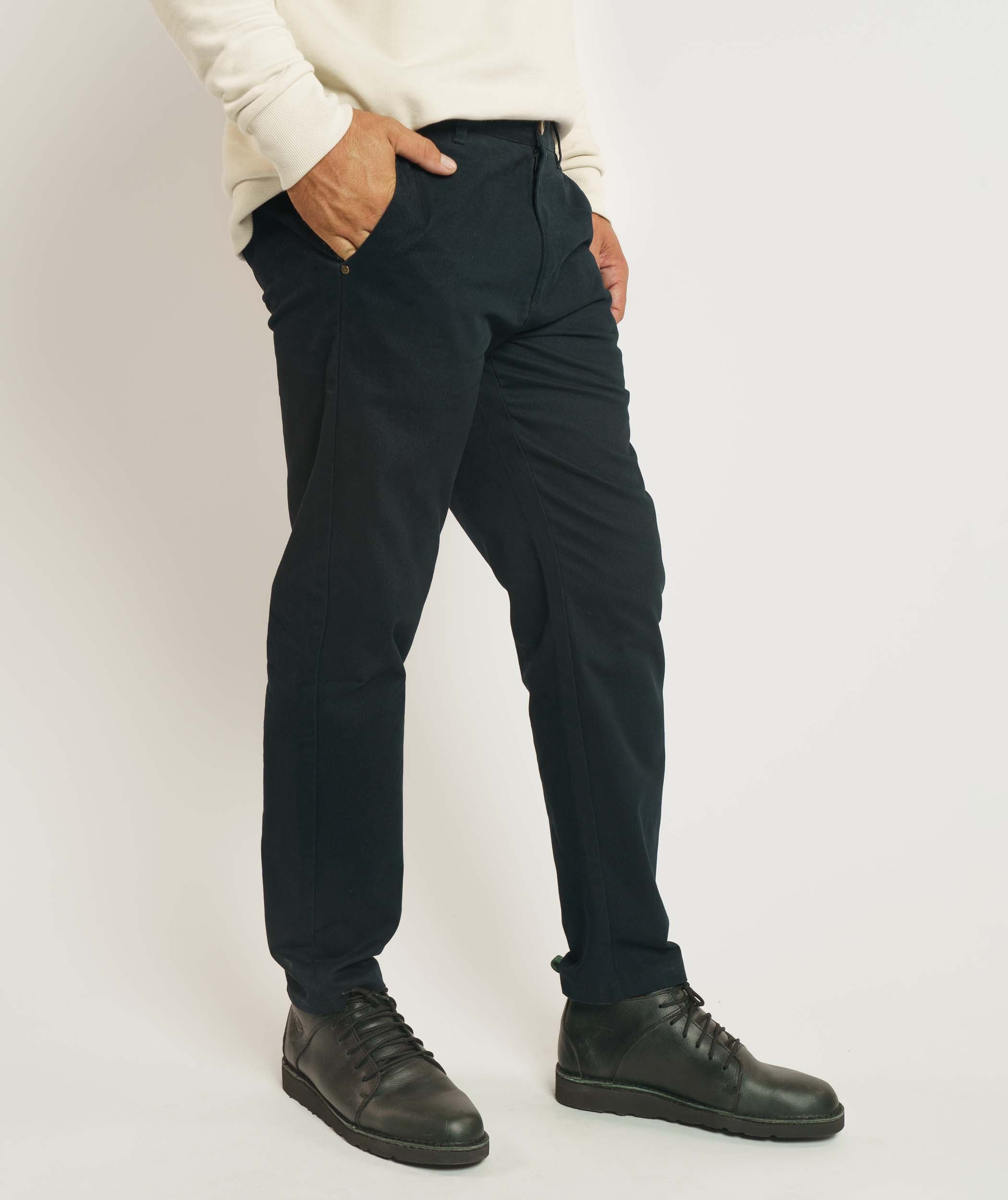 FOM x Kolisi Brushed Twill Tapered Trousers - Black