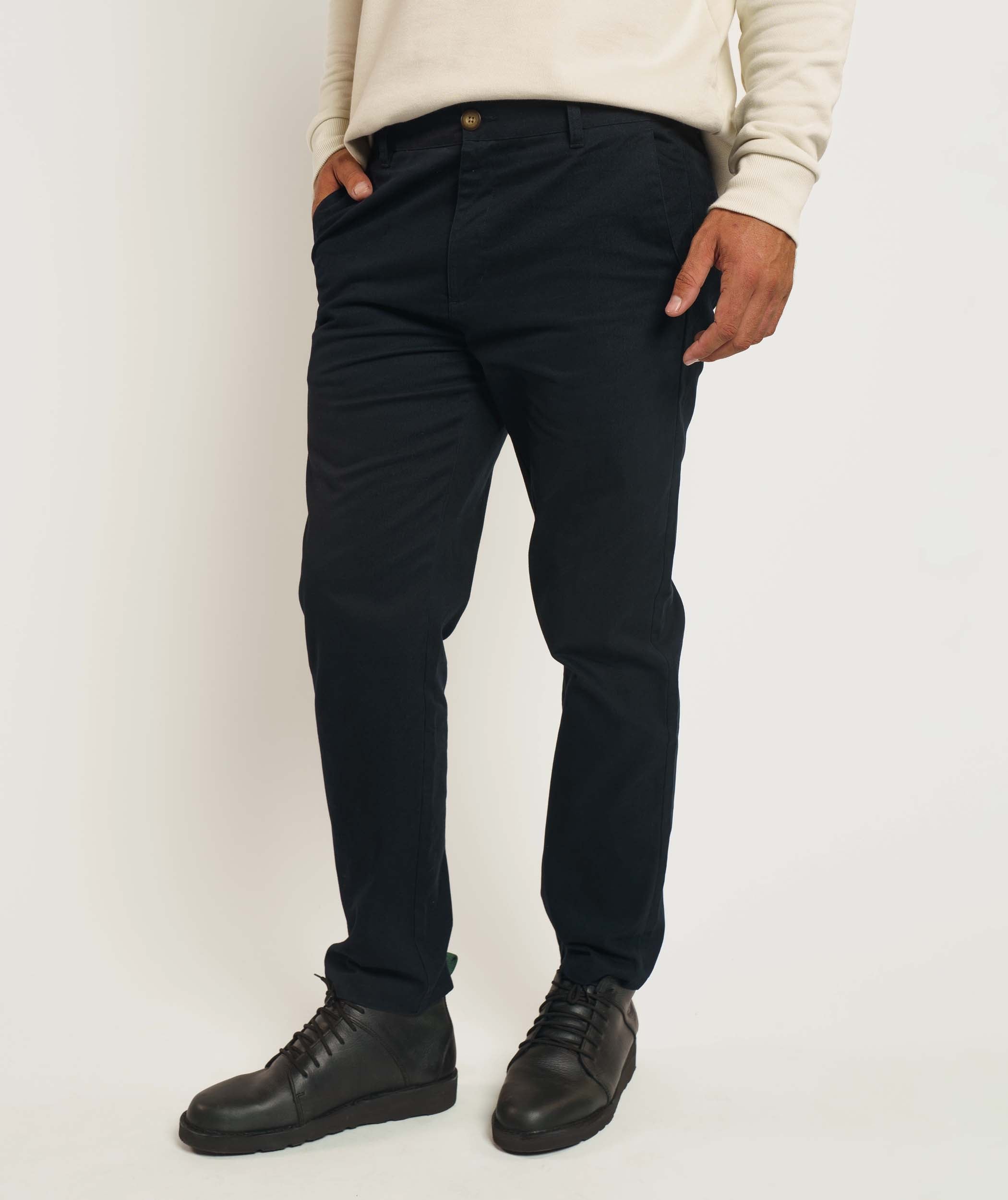 FOM x Kolisi Brushed Twill Tapered Trousers - Black