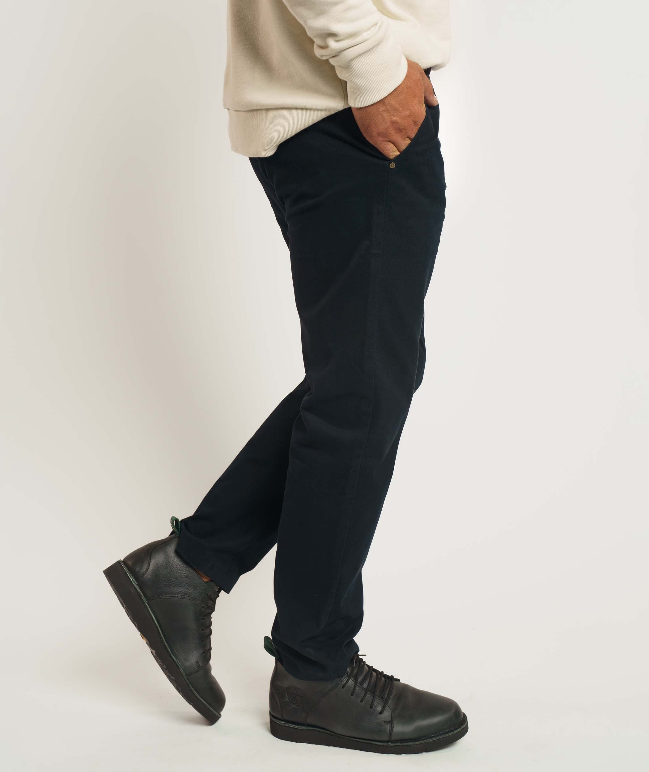 FOM x Kolisi Brushed Twill Tapered Trousers - Black