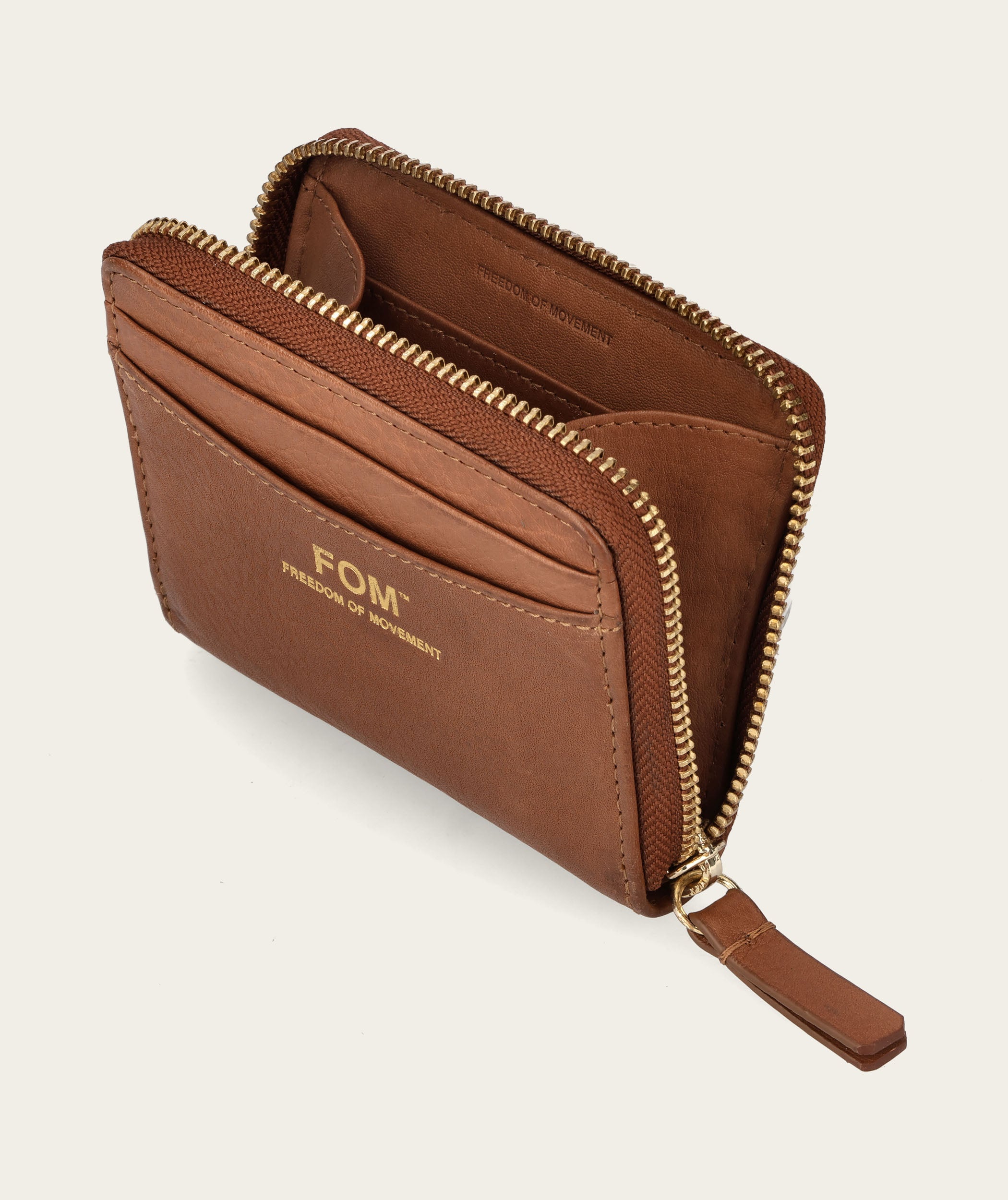 Zip-Around Card Holder - Chestnut