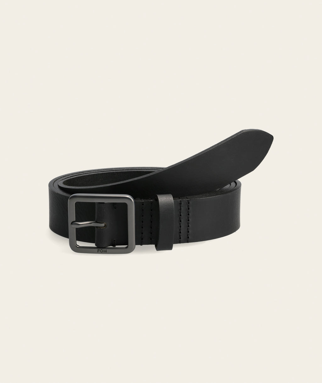 Belt Black Brushed Gunmetal Buckle
