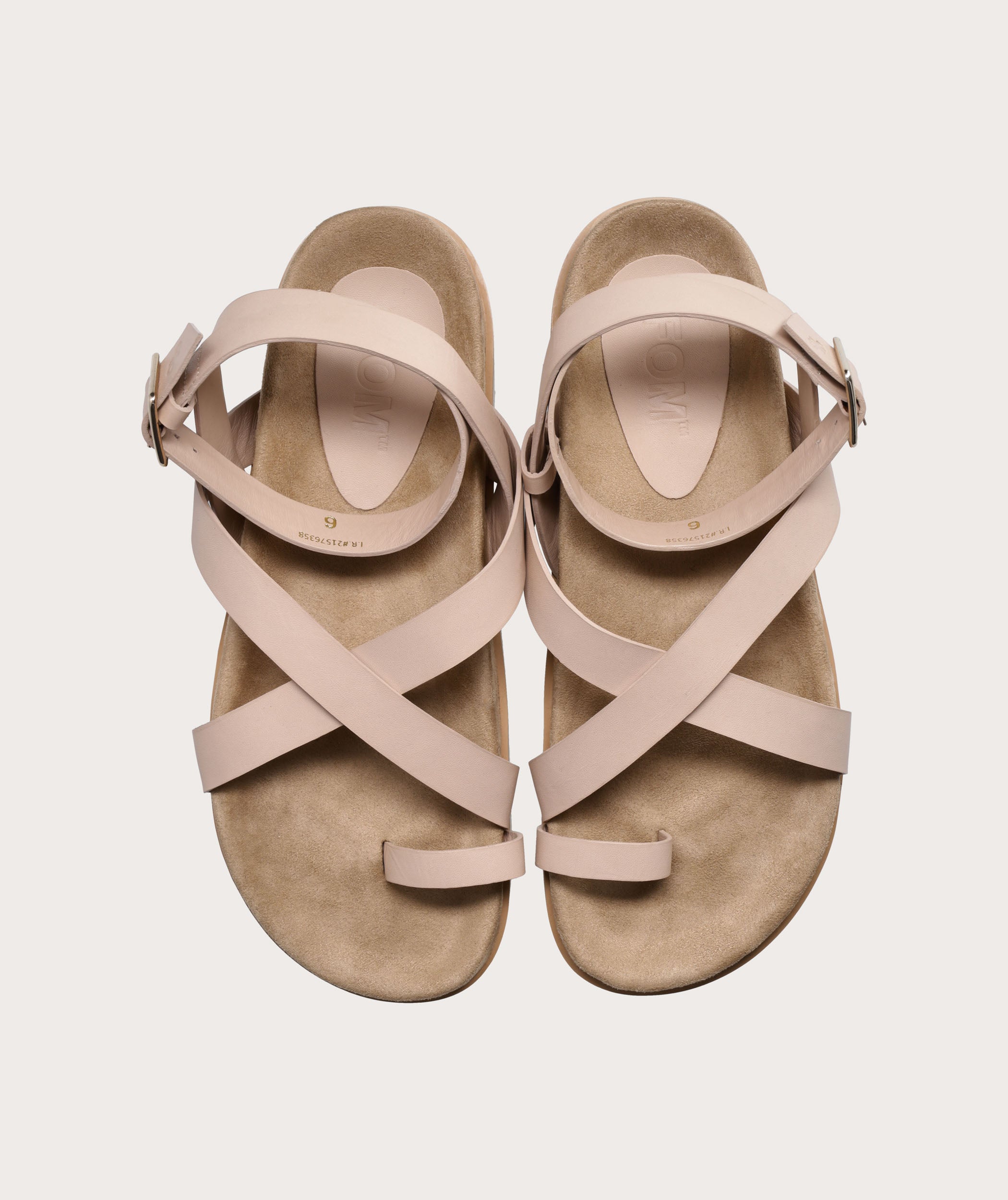 Dames strappy flatform sandaal - nude