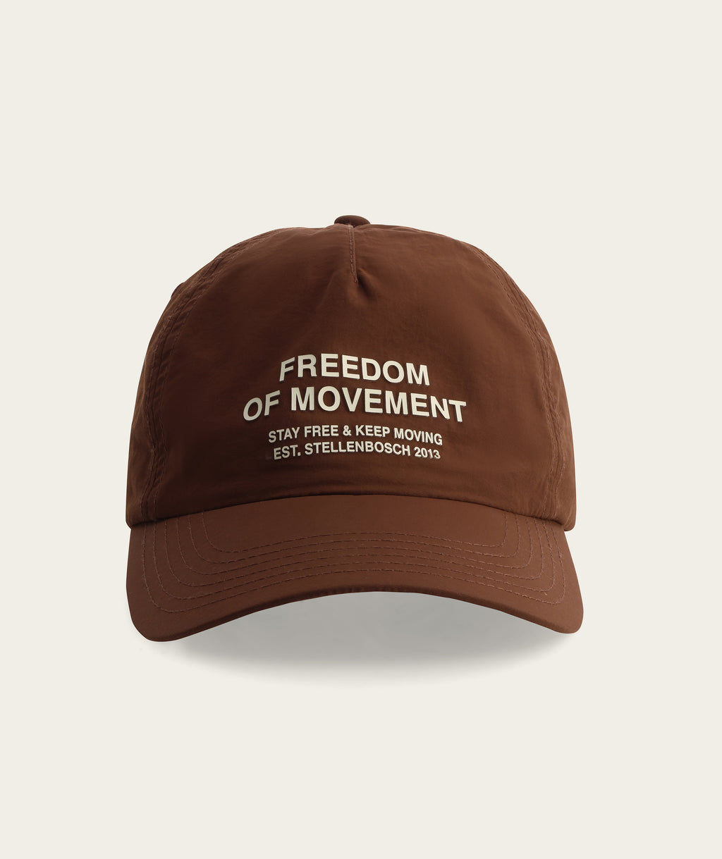 Unstructured 5 Panel Nylon Cap Chocolate