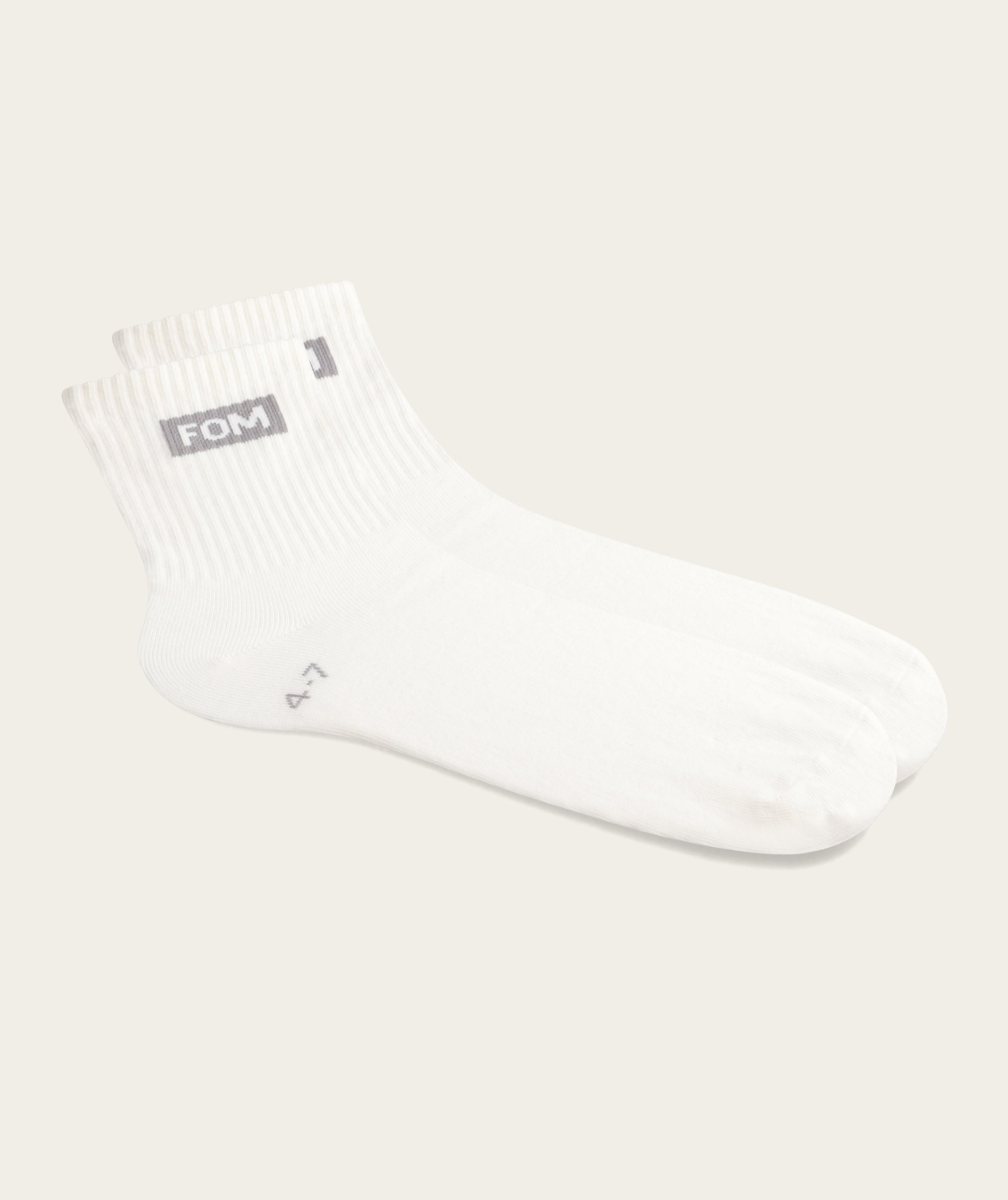 Socks Active - Off-White/ Dove Grey FOM (Size 4-7)