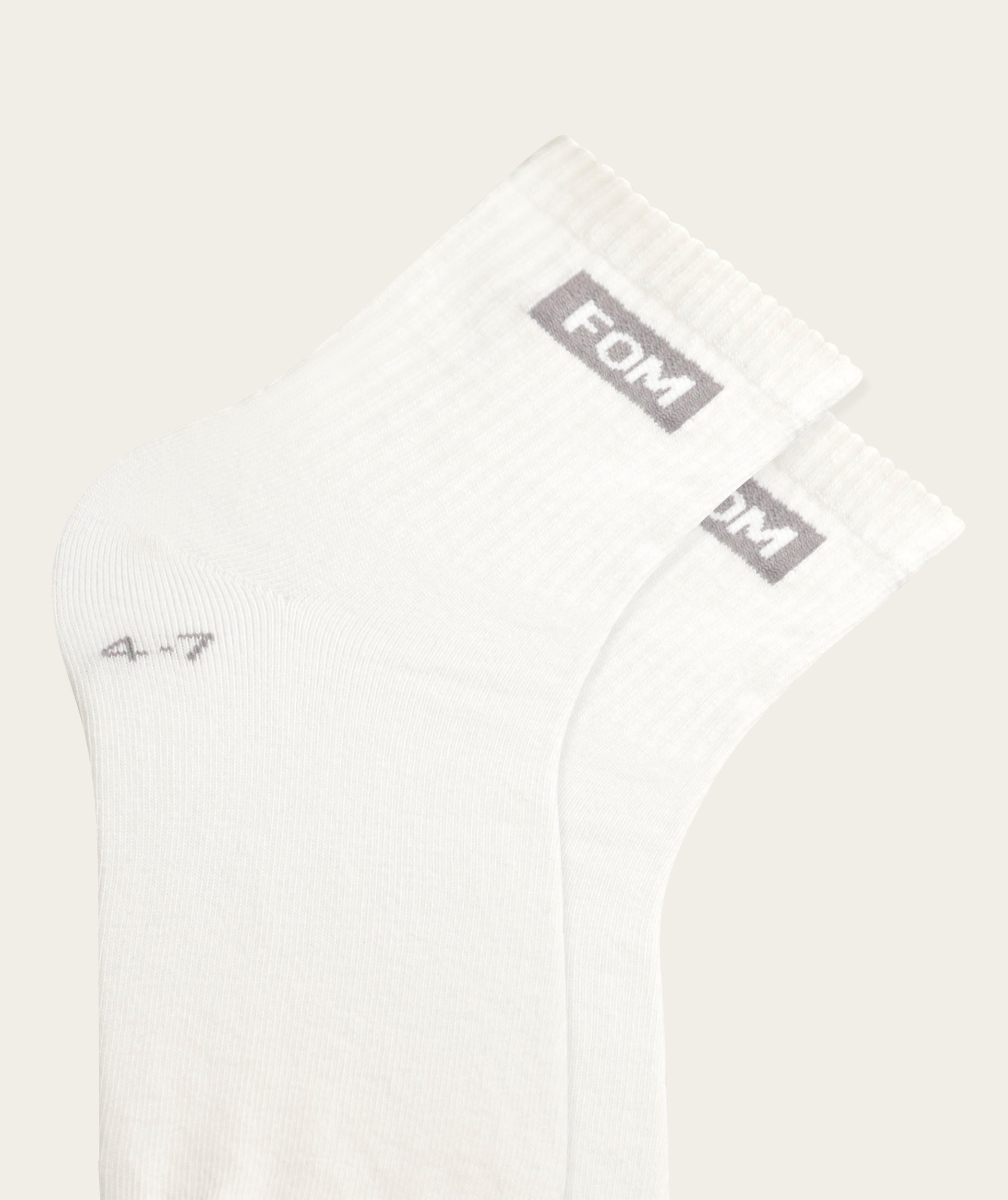 Socks Active - Off-White/ Dove Grey FOM (Size 4-7)