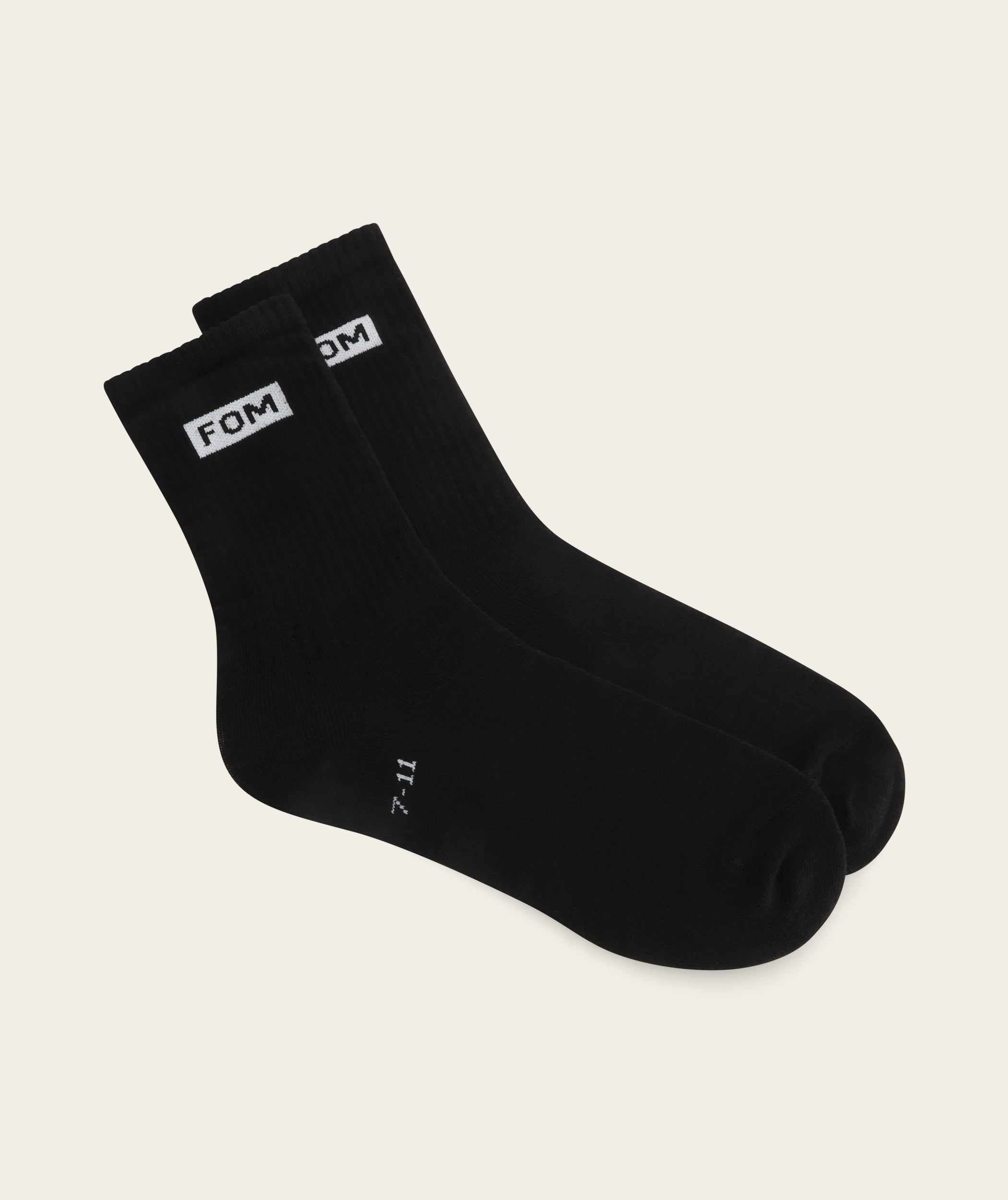 Socks Crew - Black FOM (Size 7-11)