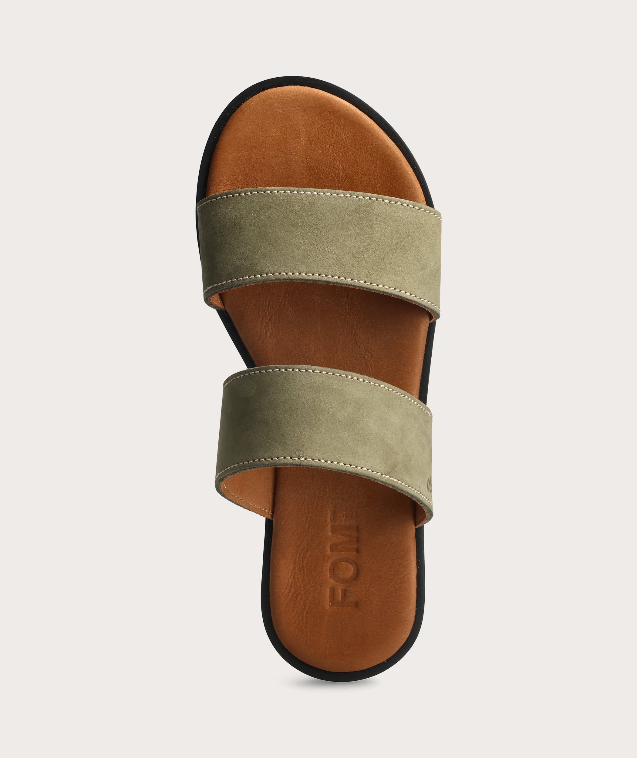 Double Strap Slide - Olive