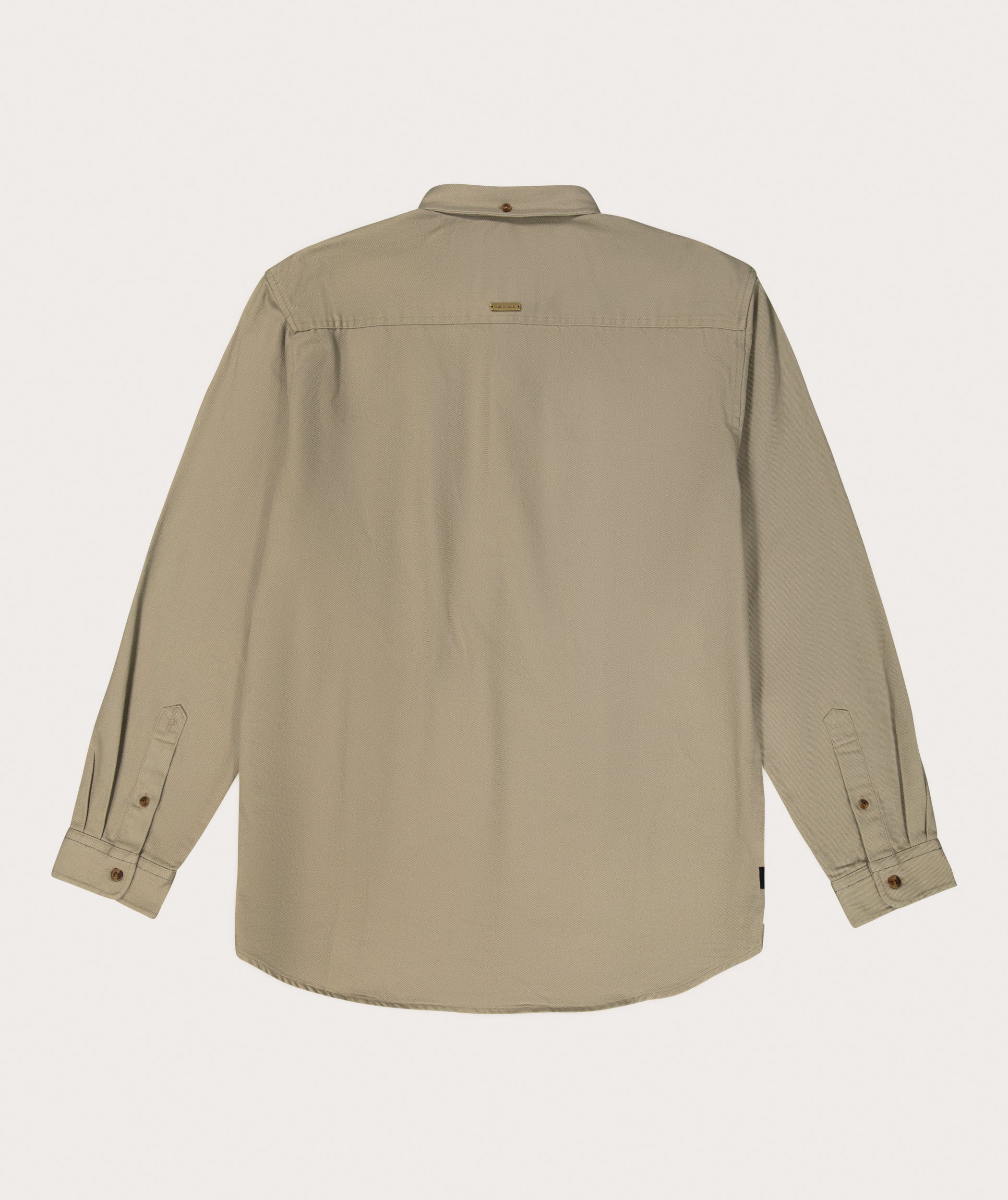 FOM x Kolisi Heren Twill Lange Mouw Shirt - Grijs