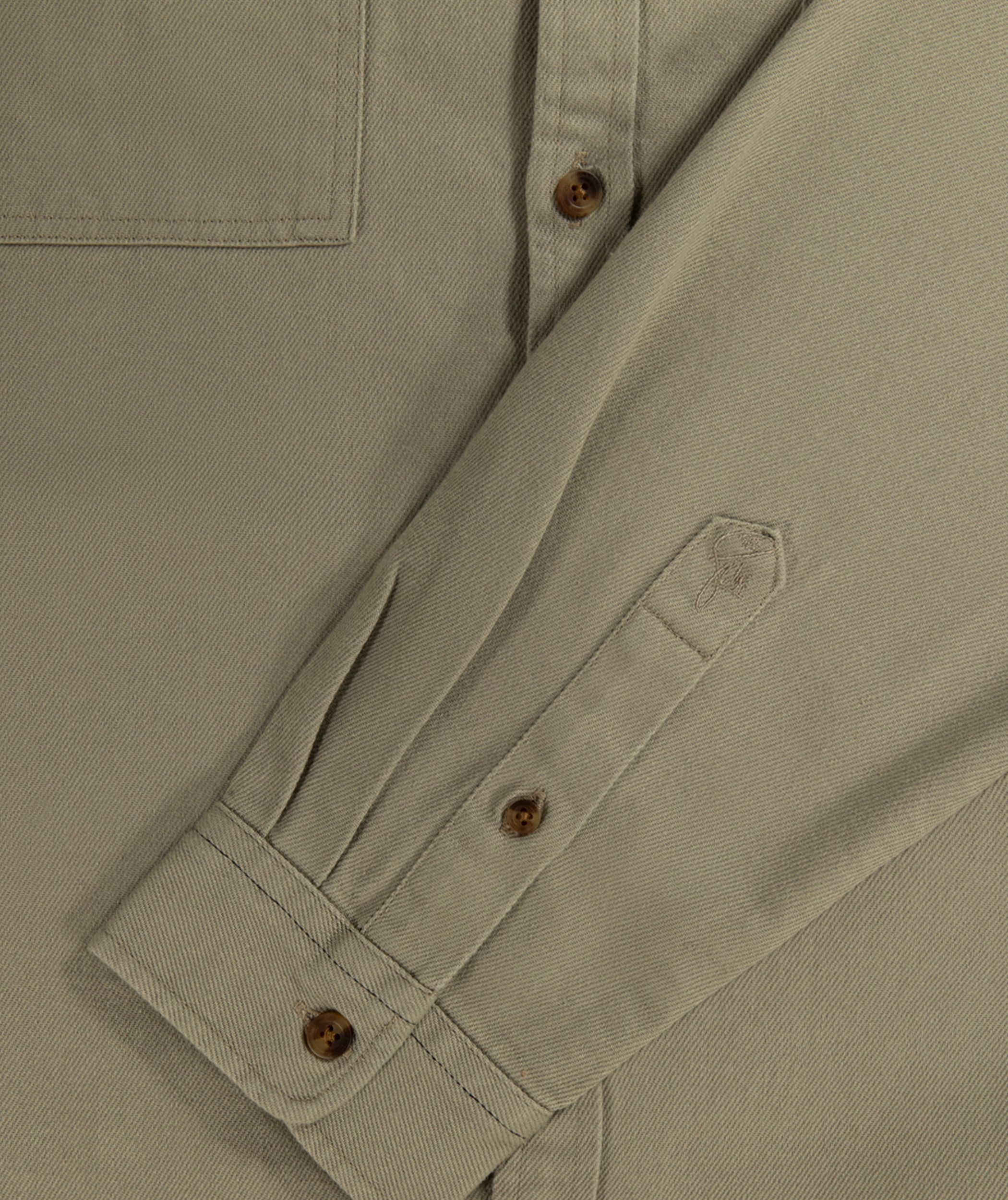 FOM x Kolisi Heren Twill Lange Mouw Shirt - Grijs