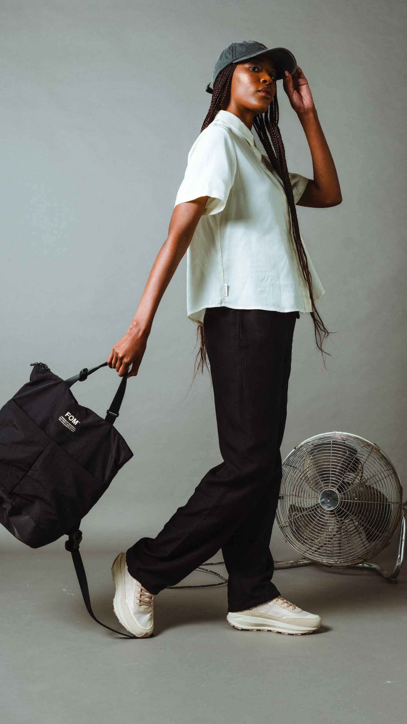 Ladies Drawstring Lyocell Trousers - Black