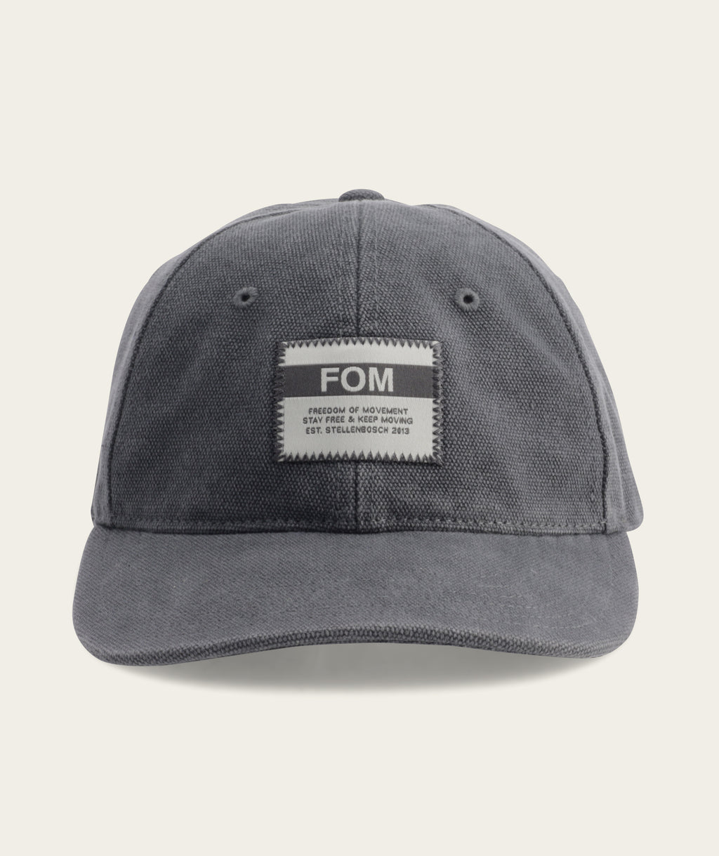 6 Panel Cotton Canvas Cap Washed Slate