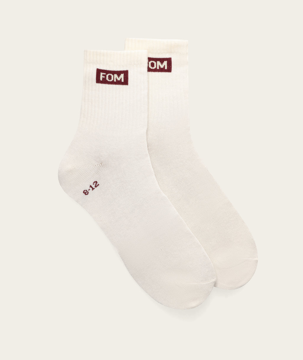 Socks Active Off White Burgundy FOM