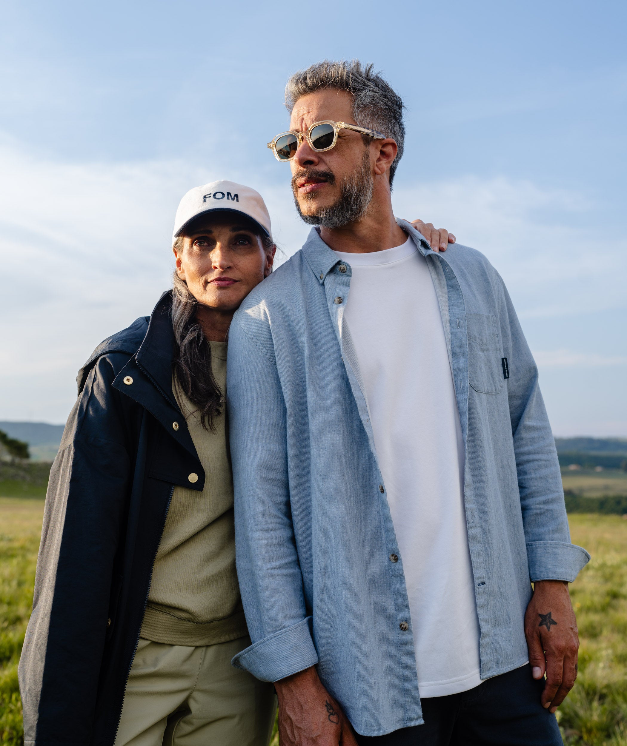 Mens Cotton Blend Shirt - Blue