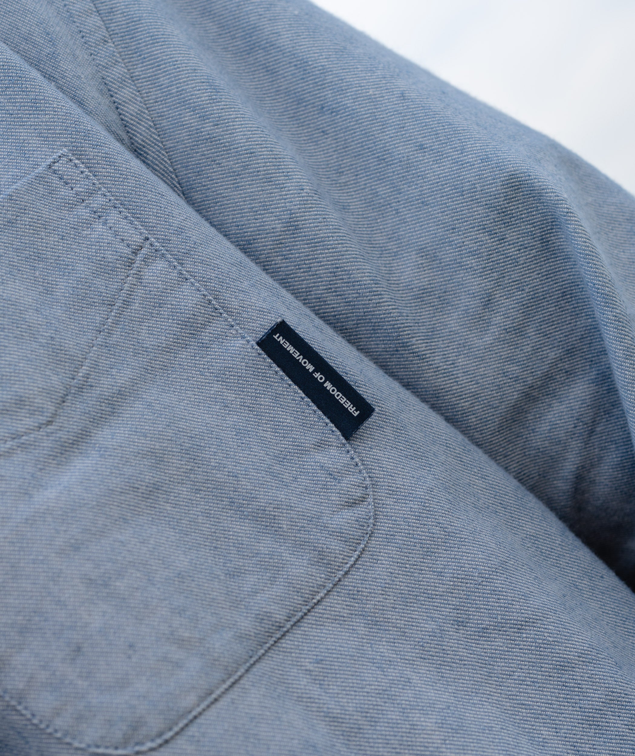 Mens Cotton Blend Shirt - Blue