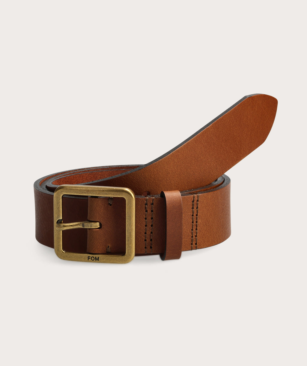Belt Tan Brass Buckle