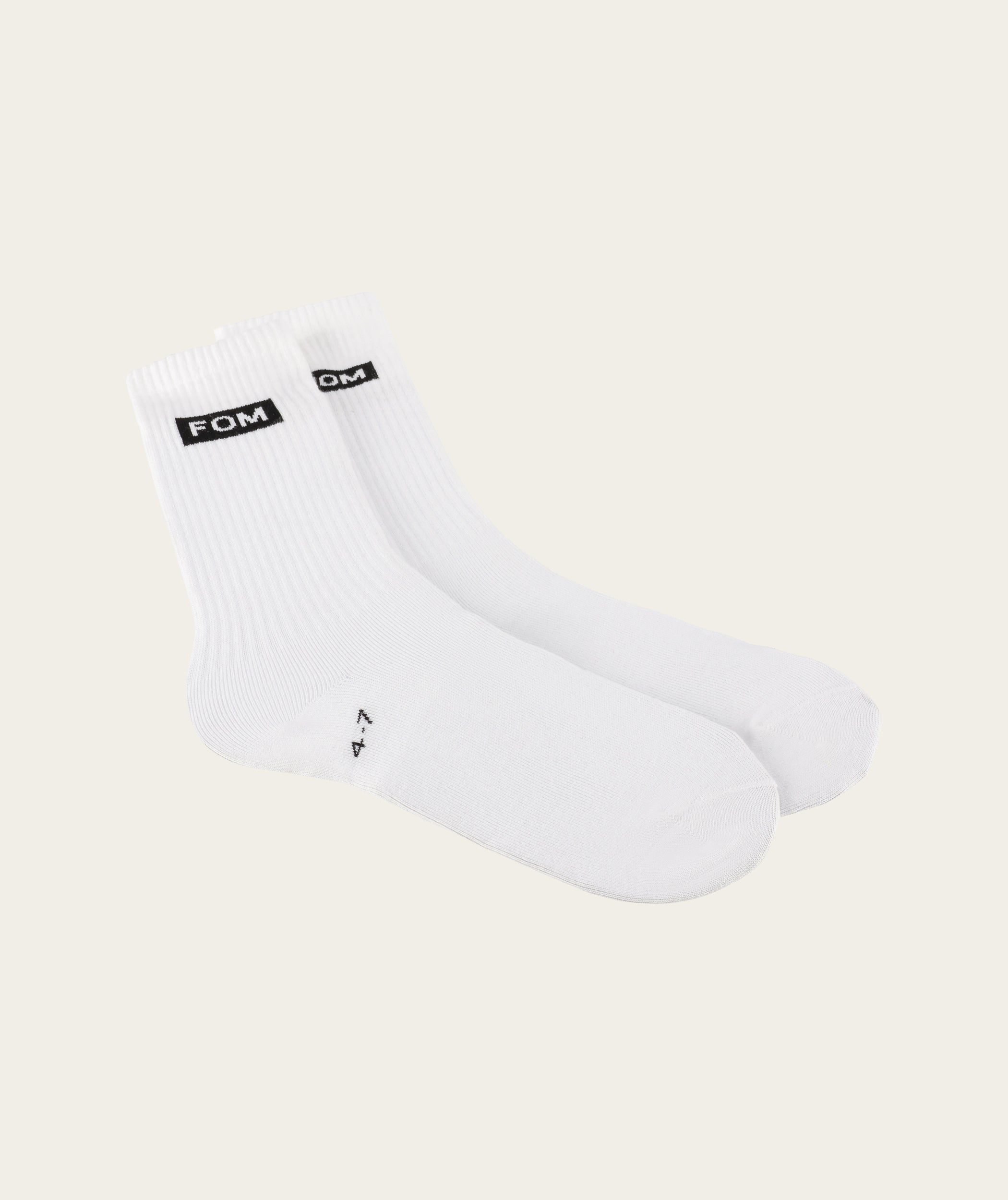 Socks FOM Crew - White (Size 4-7)