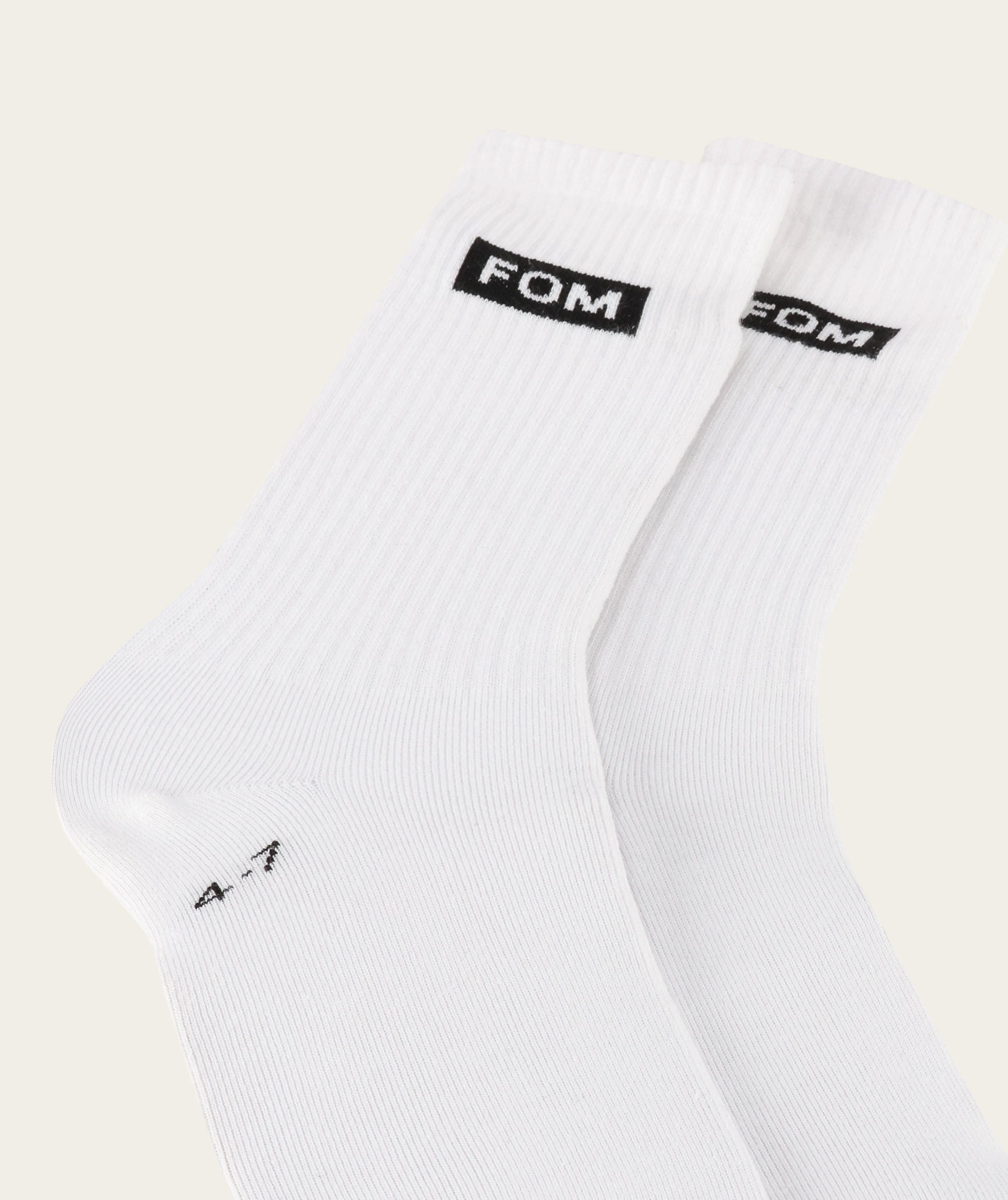 Socks FOM Crew - White (Size 4-7)