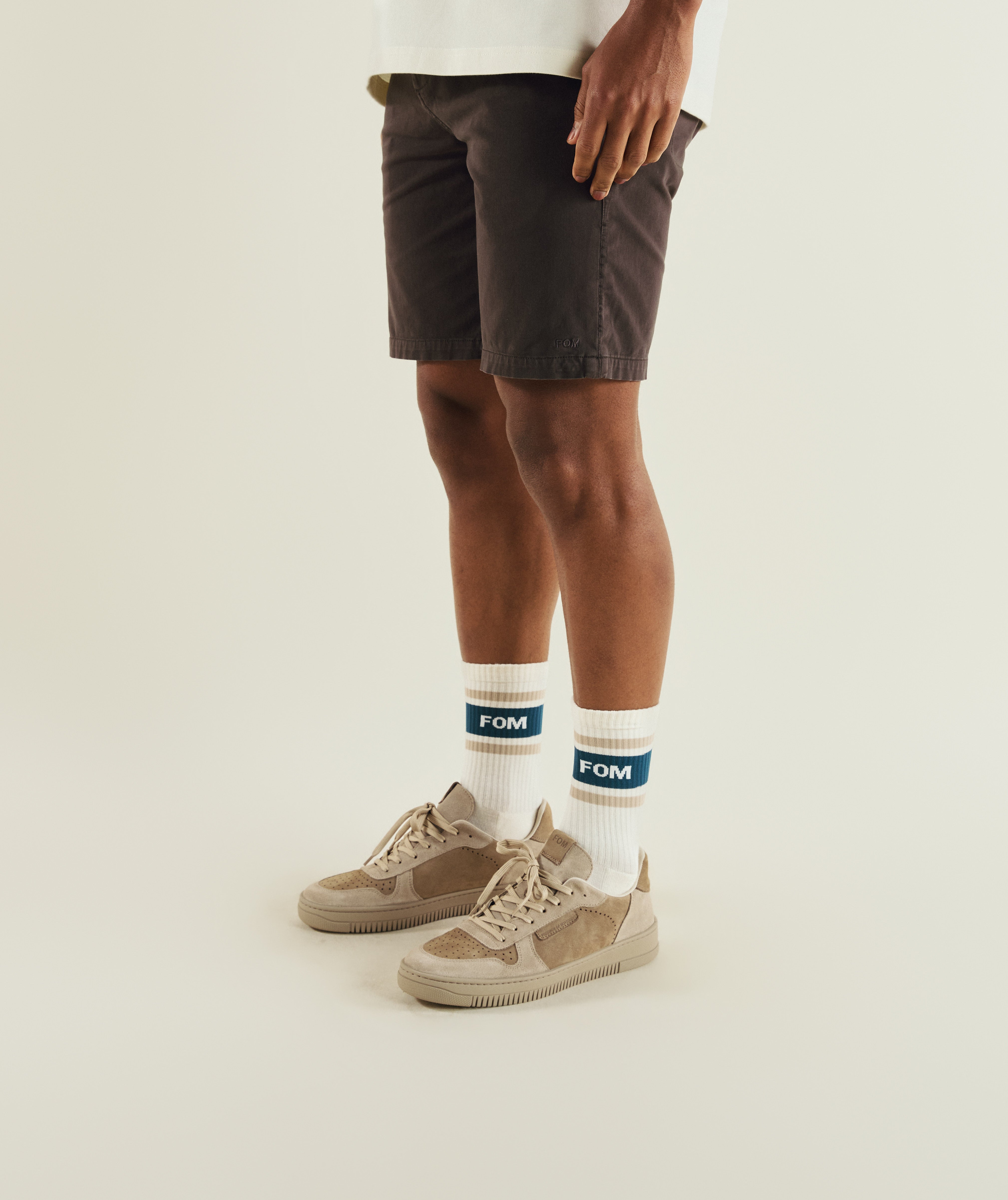Mens Cotton Twill Chino Shorts - Charcoal