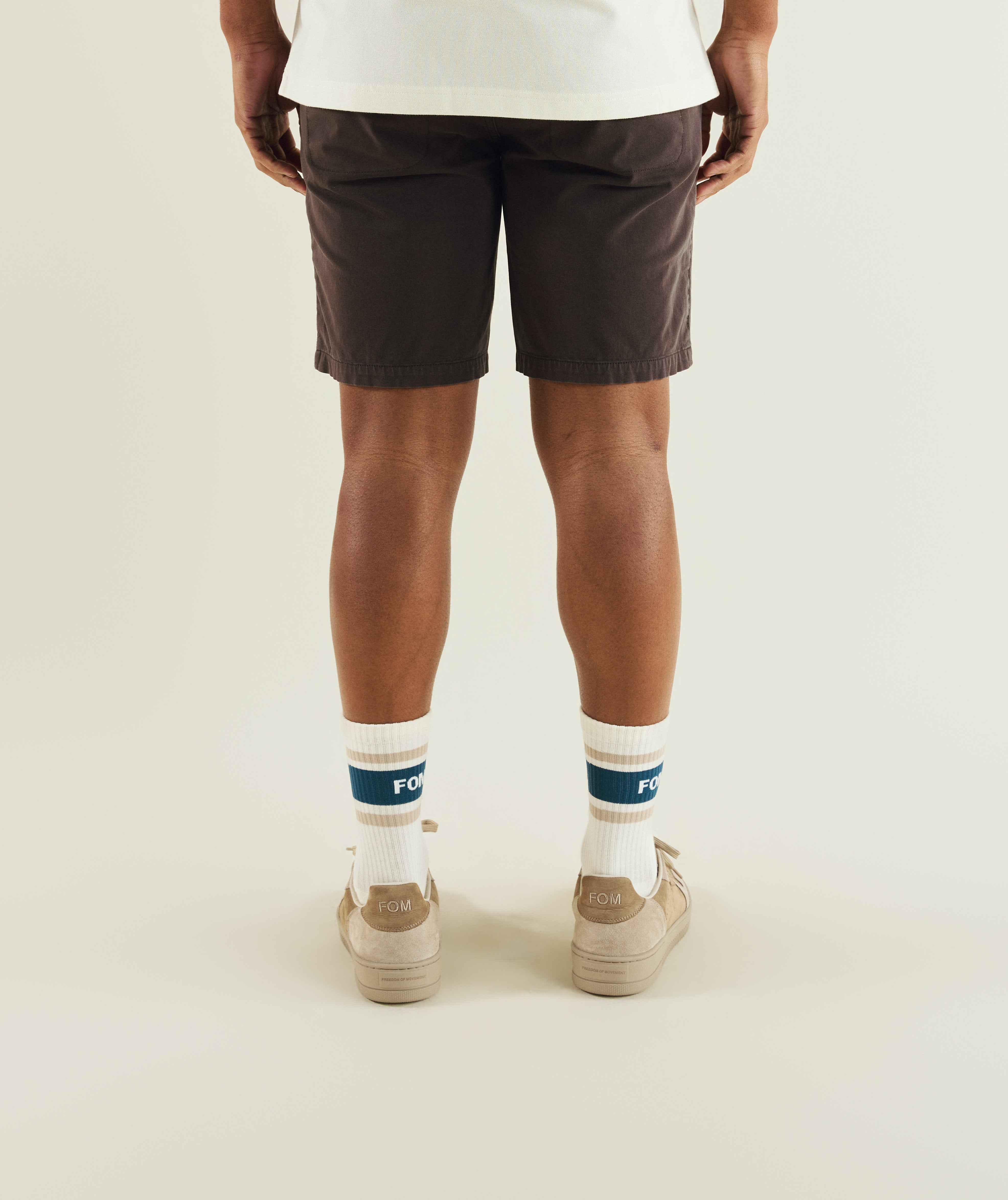 Mens Cotton Twill Chino Shorts - Charcoal