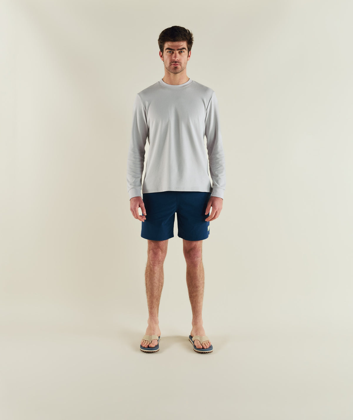Mens FreeMotion Long Sleeve Tee - Cool Grey