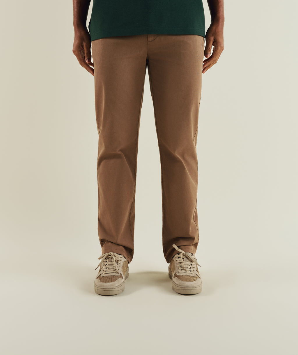 Cotton Twill Chino Trousers Coffee